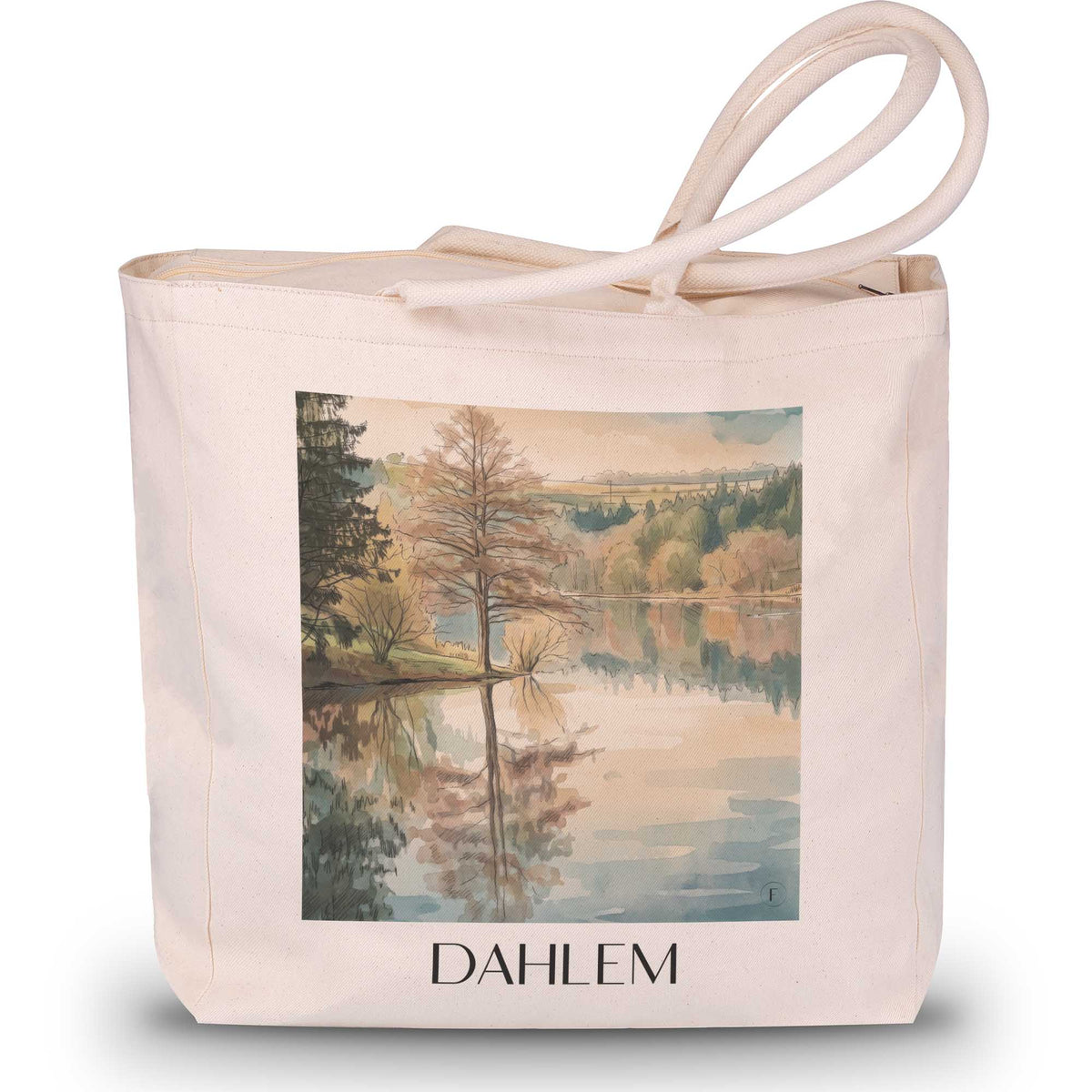 Dahlem Shopping Tasche - Eifel - Deutschland Tote Bag - Einkaufstasche im Aquarell Stil - favplace