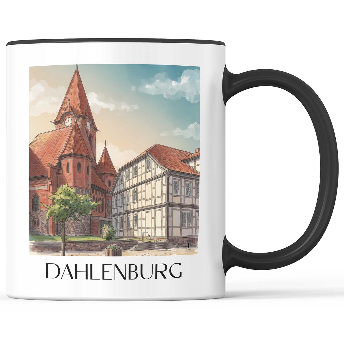 Dahlenburg Kaffeebecher - Niedersachsen - Deutschland Becher - Kaffeetasse im Aquarell Stil - favplace
