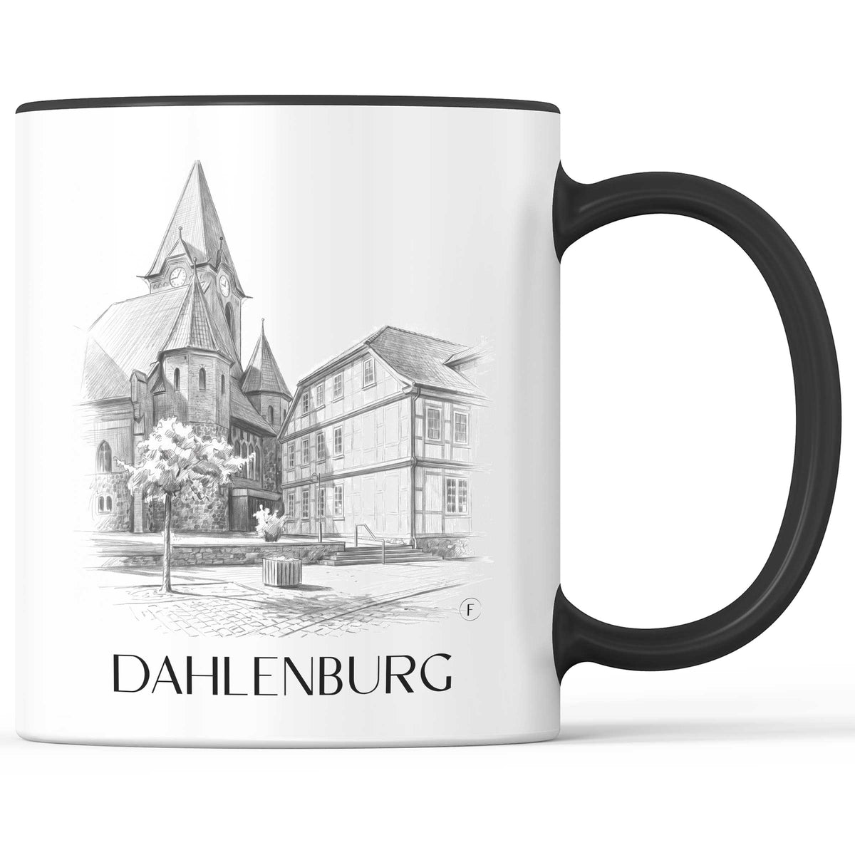 Dahlenburg Kaffeebecher - Niedersachsen - Deutschland Becher - Kaffeetasse im Zeichnung Stil