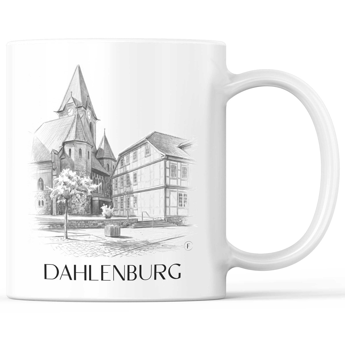 Dahlenburg Kaffeebecher - Niedersachsen - Deutschland Becher - Kaffeetasse im Zeichnung Stil