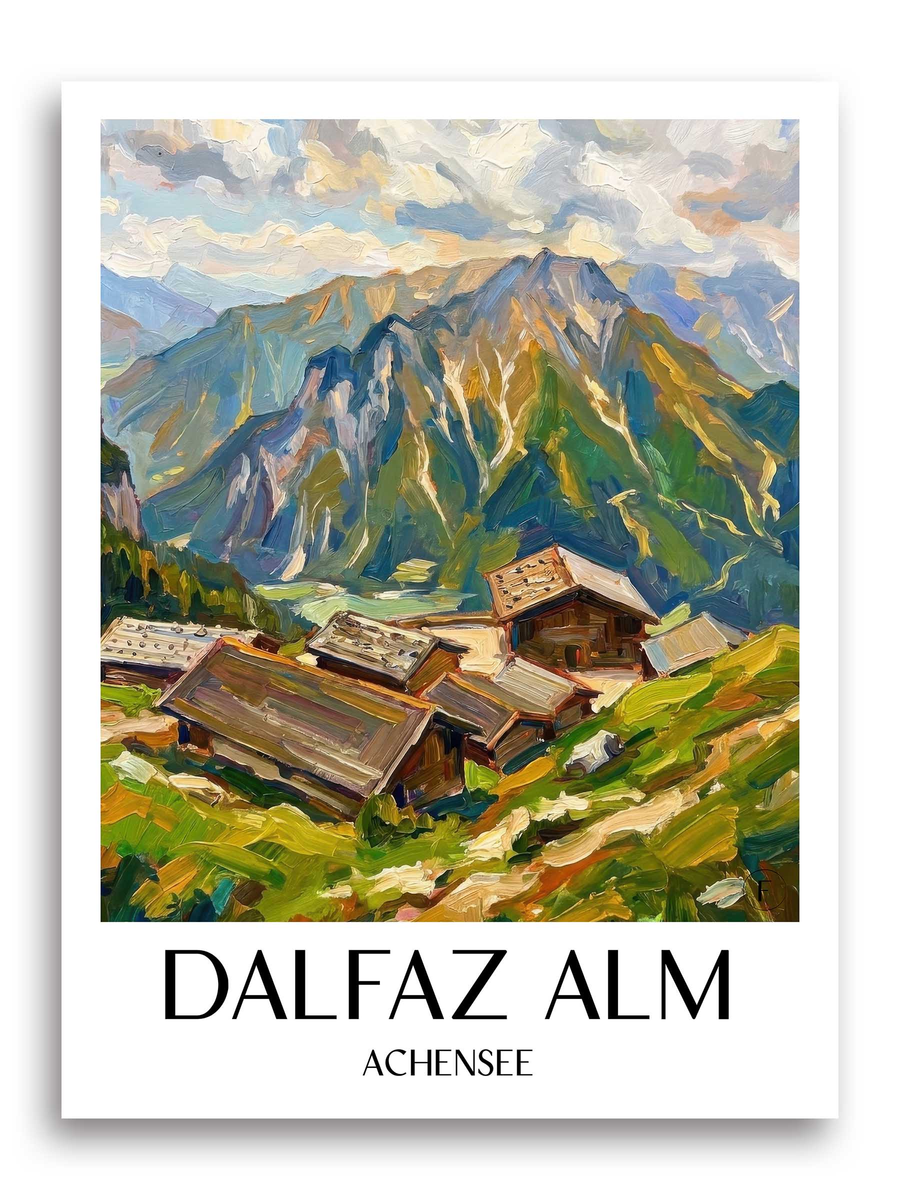 dalfaz-alm-achensee-österreich-poster-oil-painting-oelgemaelde