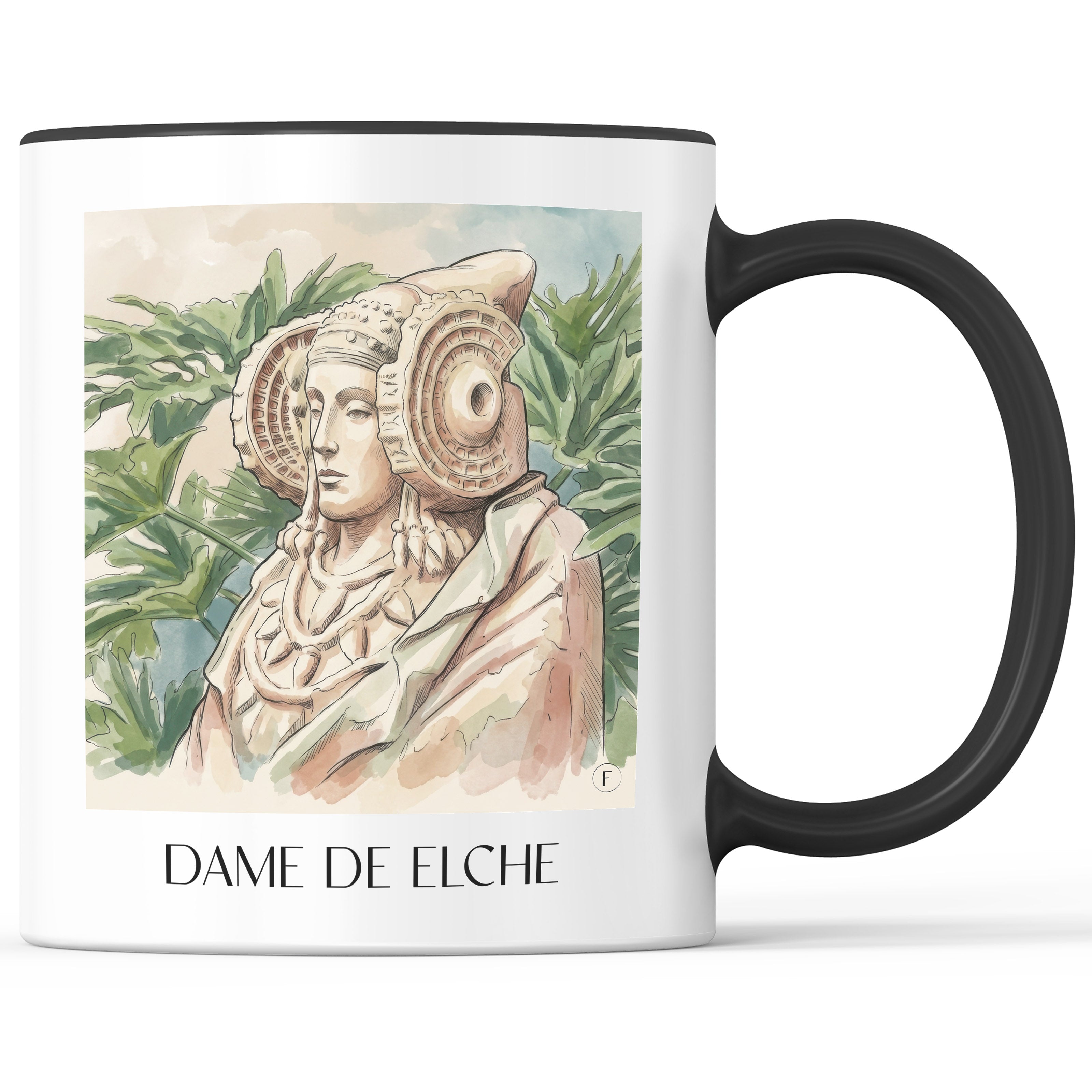 dama-de-elche-spanien-spanien-kaffeebecher-aquarell