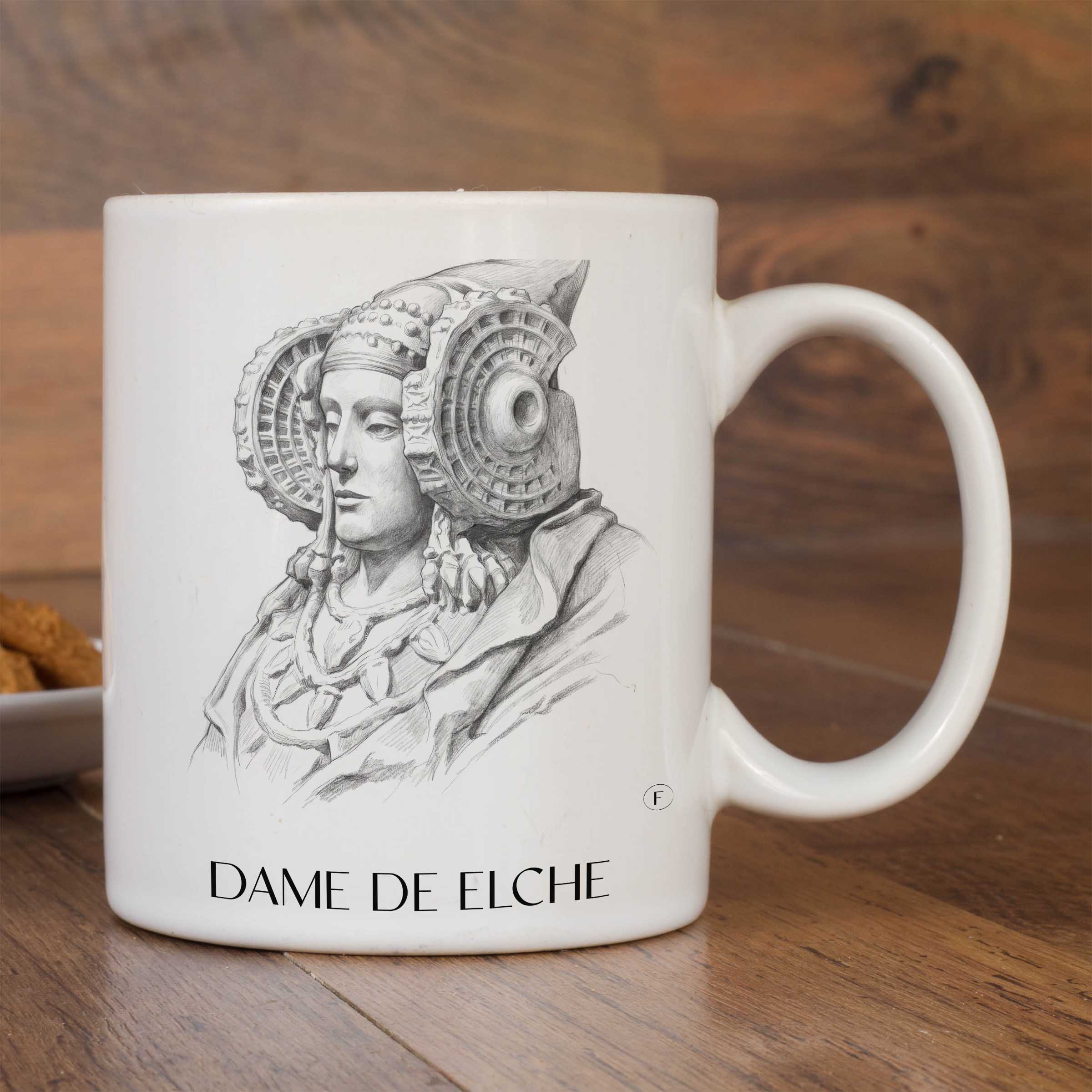 dama-de-elche-spanien-spanien-kaffeebecher-bleistift-zeichnung-drawing