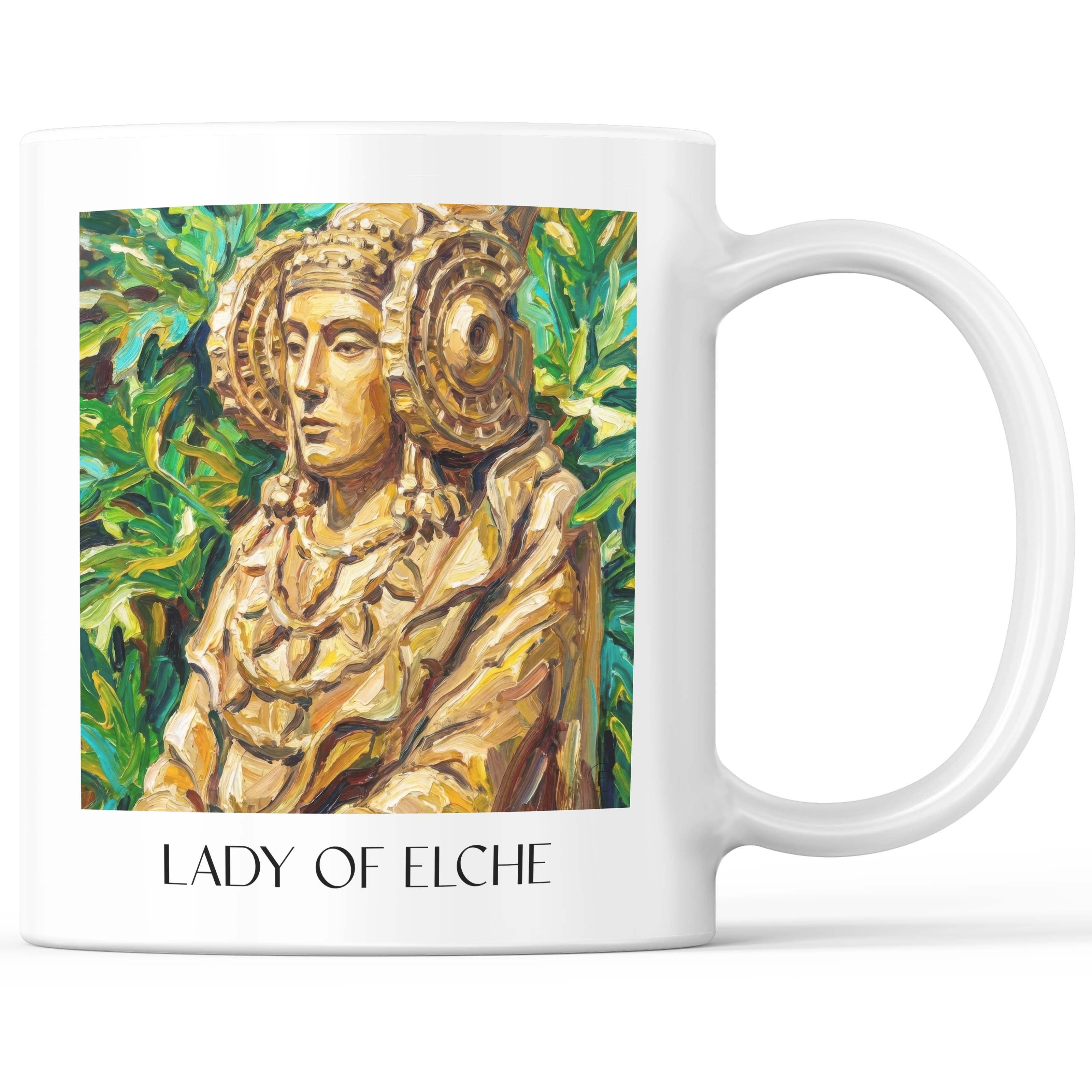 Dama de Elche Kaffeebecher - Spanien - Spanien Becher - Kaffeetasse im Ölgemälde Stil - favplace