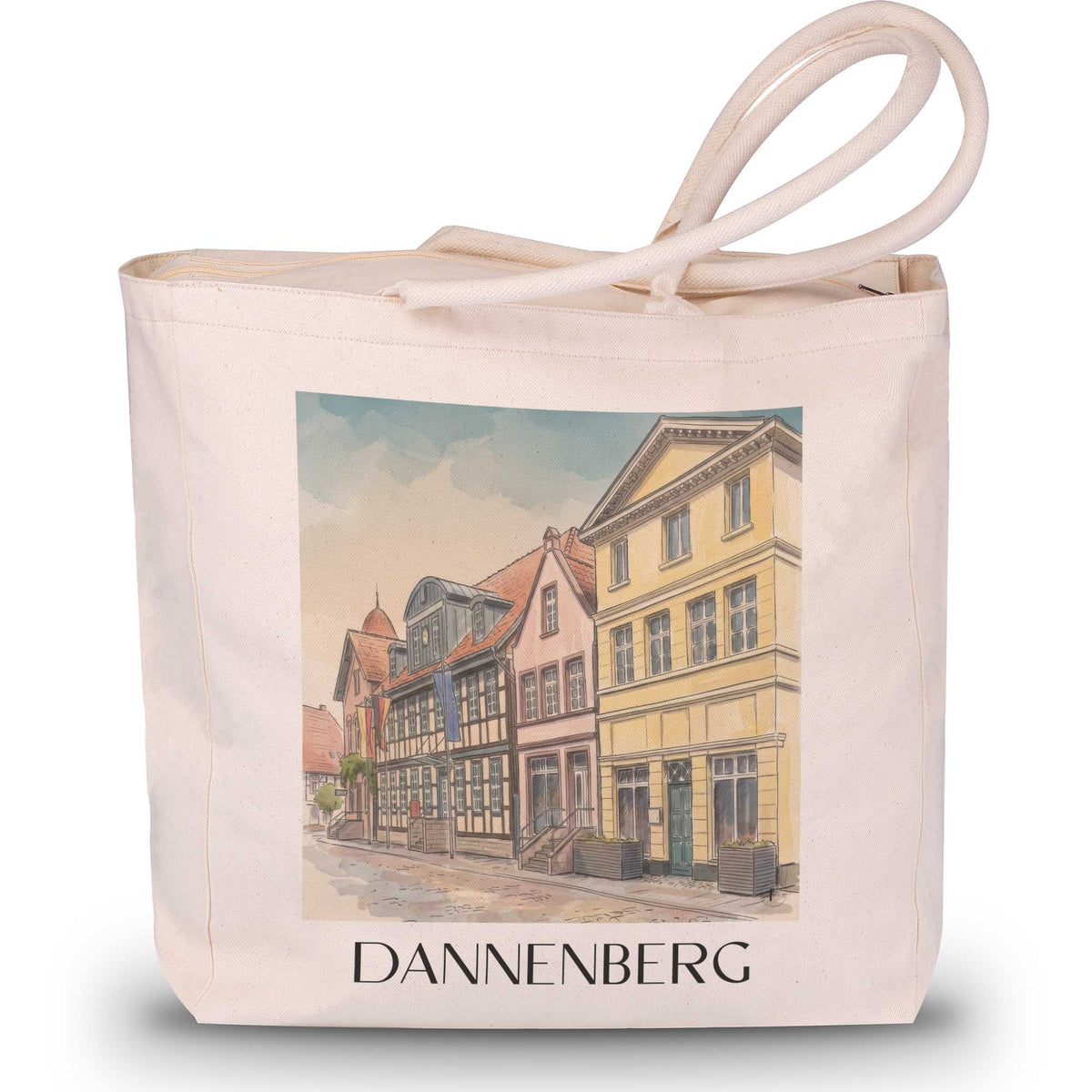 dannenberg-niedersachsen-deutschland-einkaufstasche-aquarell