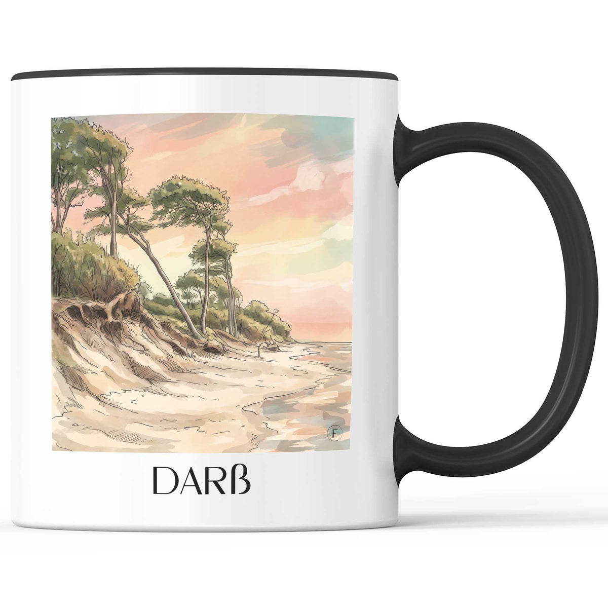darß-mecklenburg-vorpommern-deutschland-kaffeebecher-aquarell