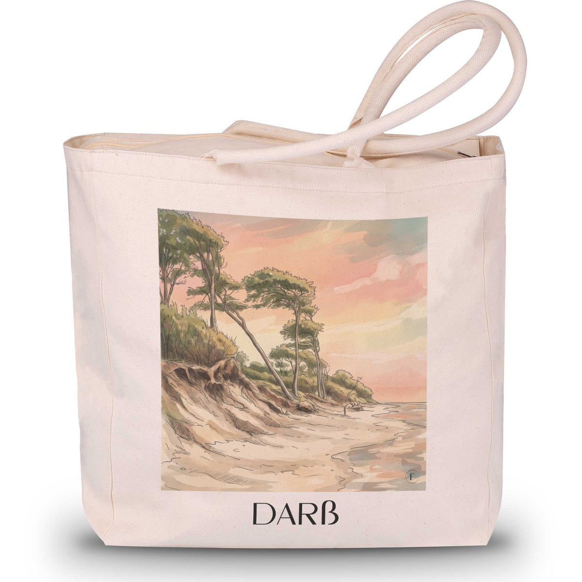 Darß Shopping Tasche - Mecklenburg-Vorpommern - Deutschland Tote Bag - Einkaufstasche im Aquarell Stil - favplace