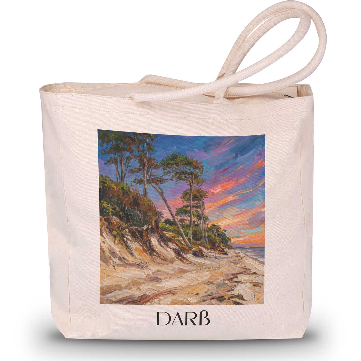 Darß Shopping Tasche - Mecklenburg-Vorpommern - Deutschland Tote Bag - Einkaufstasche im Ölgemälde Stil - favplace
