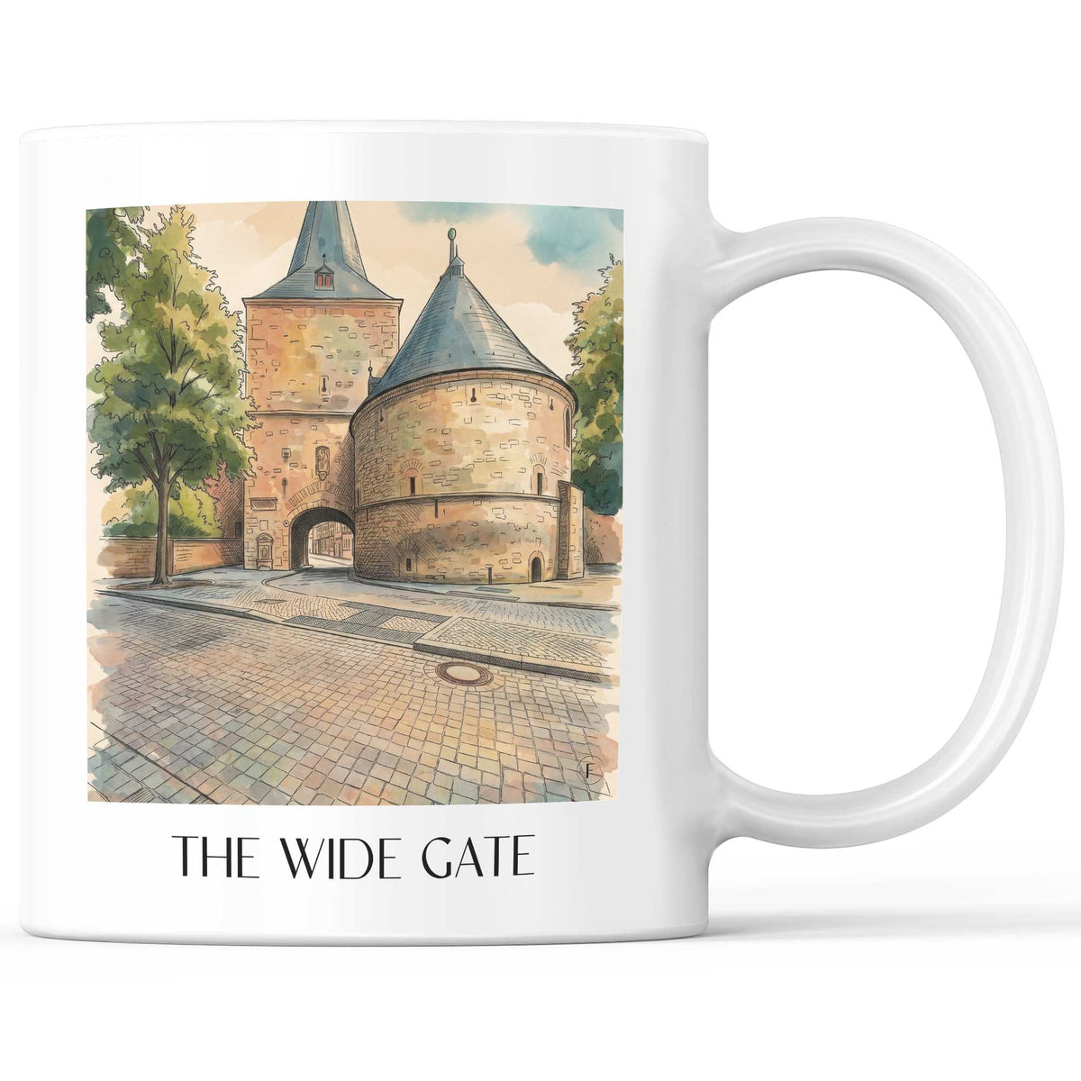 Das Breite Tor Kaffeebecher - Goslar - Deutschland Becher - Kaffeetasse im Aquarell Stil - favplace