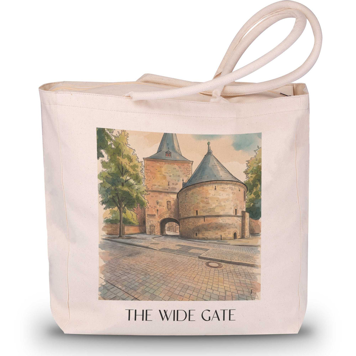 Das Breite Tor Shopping Tasche - Goslar - Deutschland Tote Bag - Einkaufstasche im Aquarell Stil - favplace