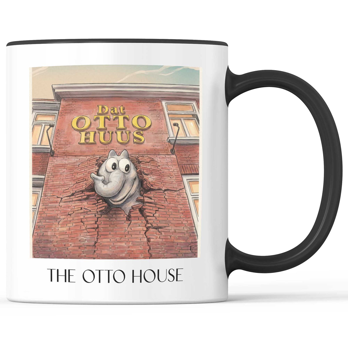Dat Otto Huus Kaffeebecher - Emden - Deutschland Becher - Kaffeetasse im Aquarell Stil - favplace