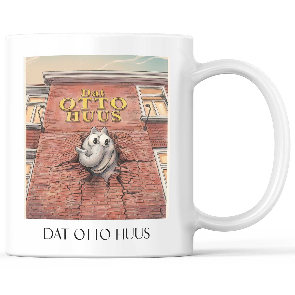 Dat Otto Huus Kaffeebecher - Emden - Deutschland Becher - Kaffeetasse im Aquarell Stil - favplace