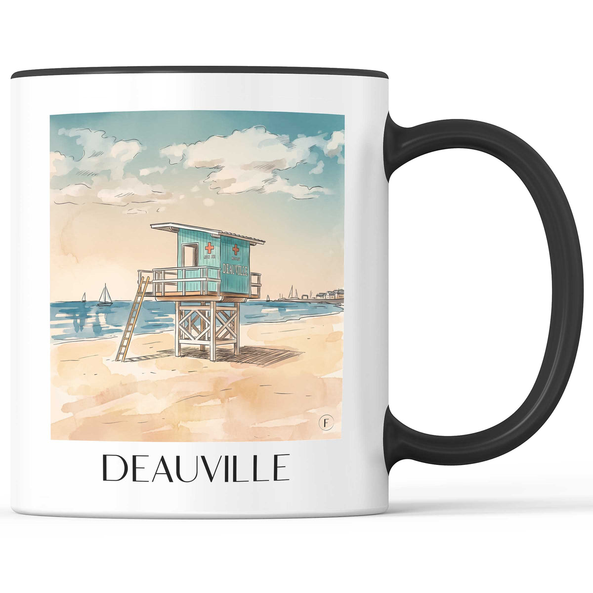 deauville-côte-fleurie-frankreich-kaffeebecher-aquarell