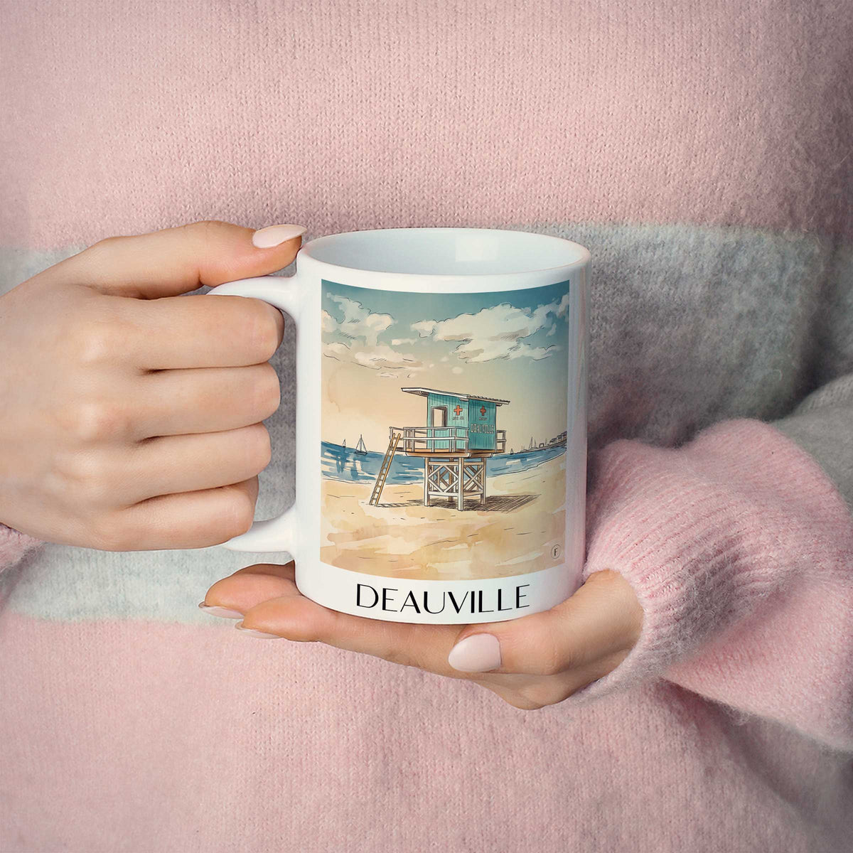 deauville-côte-fleurie-frankreich-kaffeebecher-aquarell