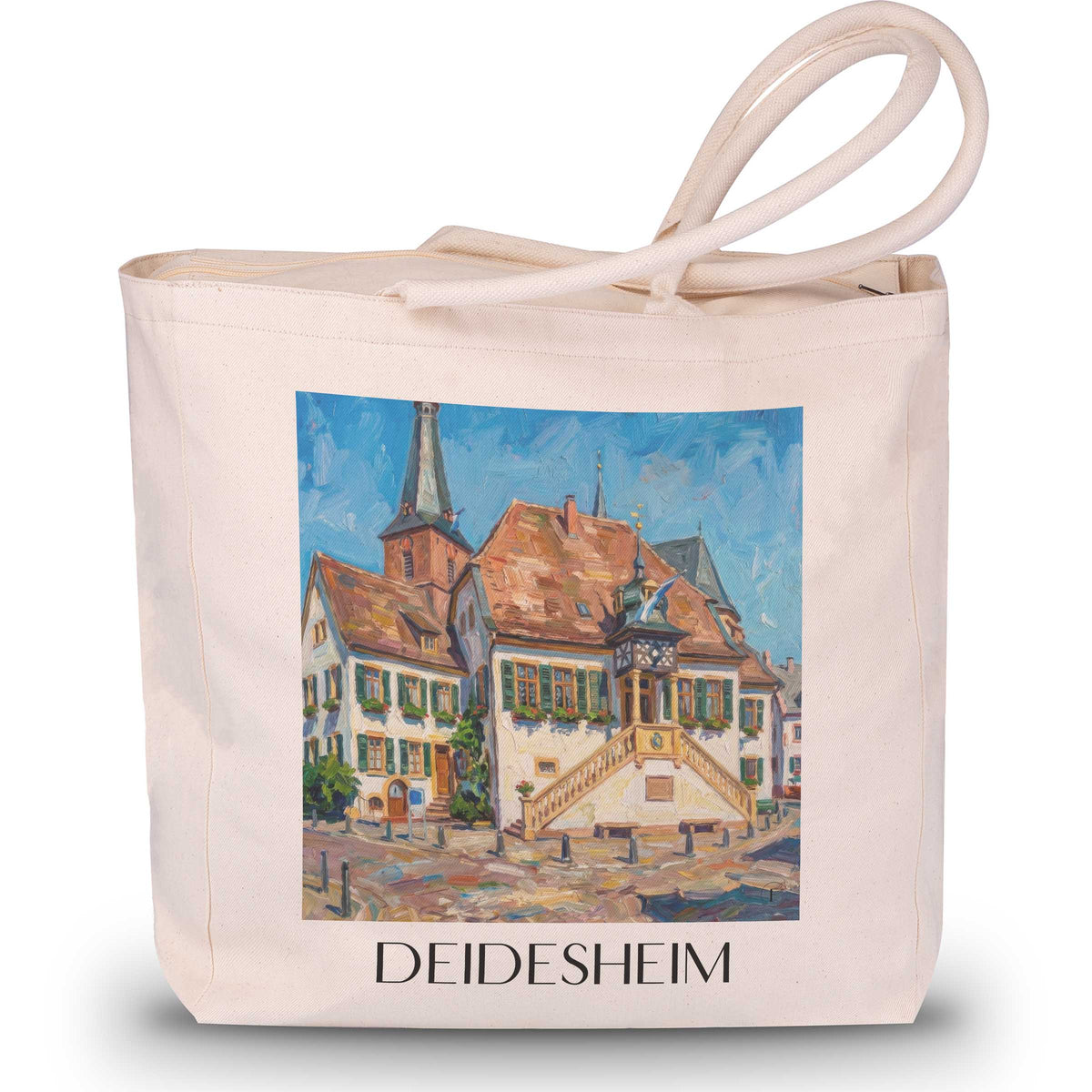 deidesheim-pfälzer-weinstraße-deutschland-einkaufstasche-oil-painting-oelgemaelde