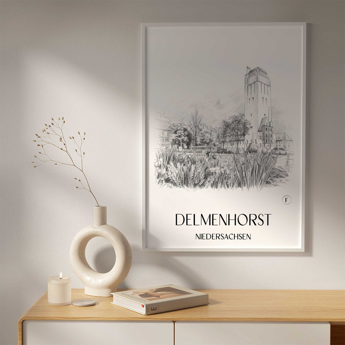 delmenhorst-niedersachsen-deutschland-poster-bleistift-zeichnung-drawing