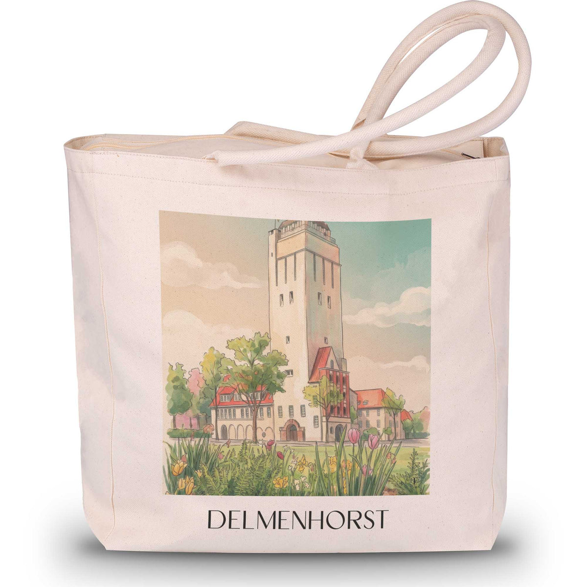 delmenhorst-niedersachsen-deutschland-einkaufstasche-aquarell