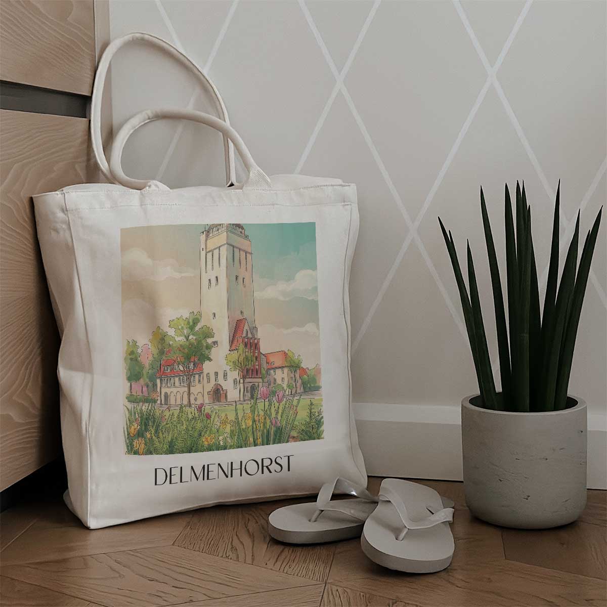 delmenhorst-niedersachsen-deutschland-einkaufstasche-aquarell
