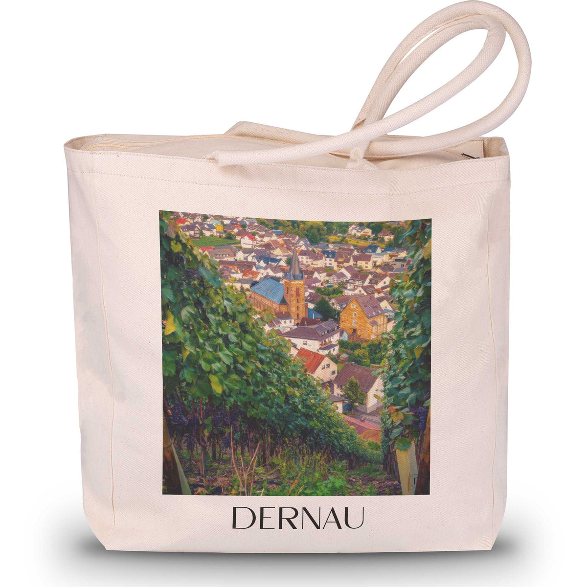 Dernau Shopping Tasche - Ahrtal - Deutschland Tote Bag - Einkaufstasche im Ölgemälde Stil - favplace