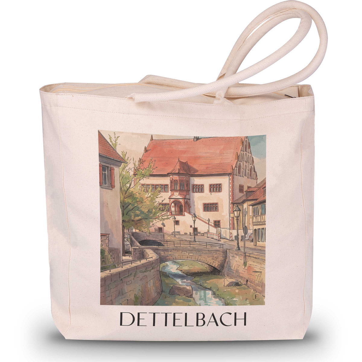 dettelbach-mainfranken-deutschland-einkaufstasche-aquarell