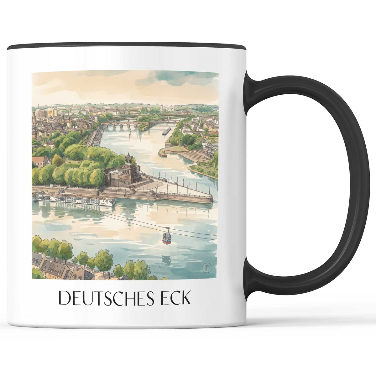 deutsches-eck-koblenz-deutschland-kaffeebecher-aquarell