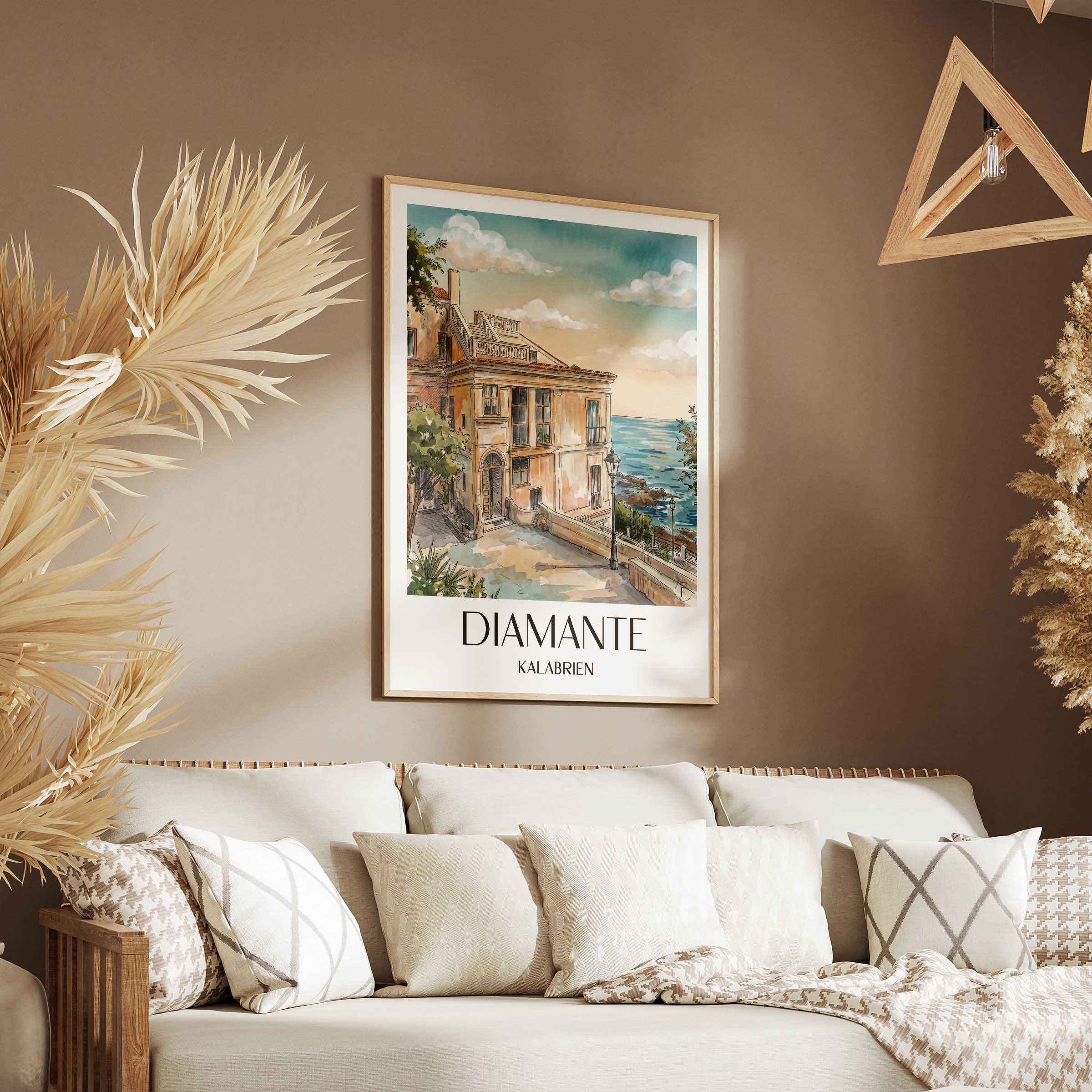 diamante-kalabrien-italien-poster-aquarell