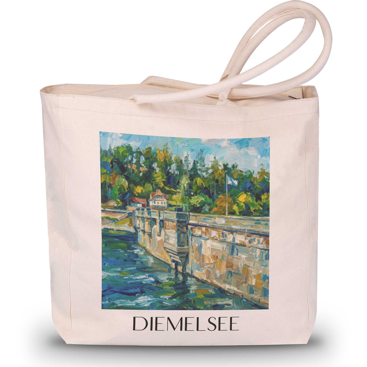 diemelsee-sauerland-deutschland-einkaufstasche-oil-painting-oelgemaelde