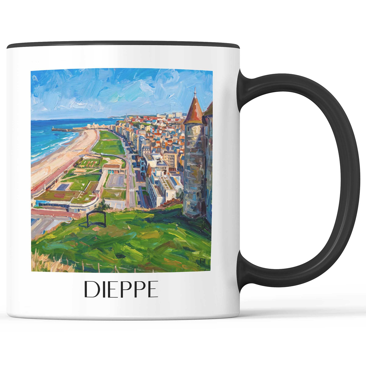 dieppe-côte-d'albâtre-frankreich-kaffeebecher-oil-painting-oelgemaelde