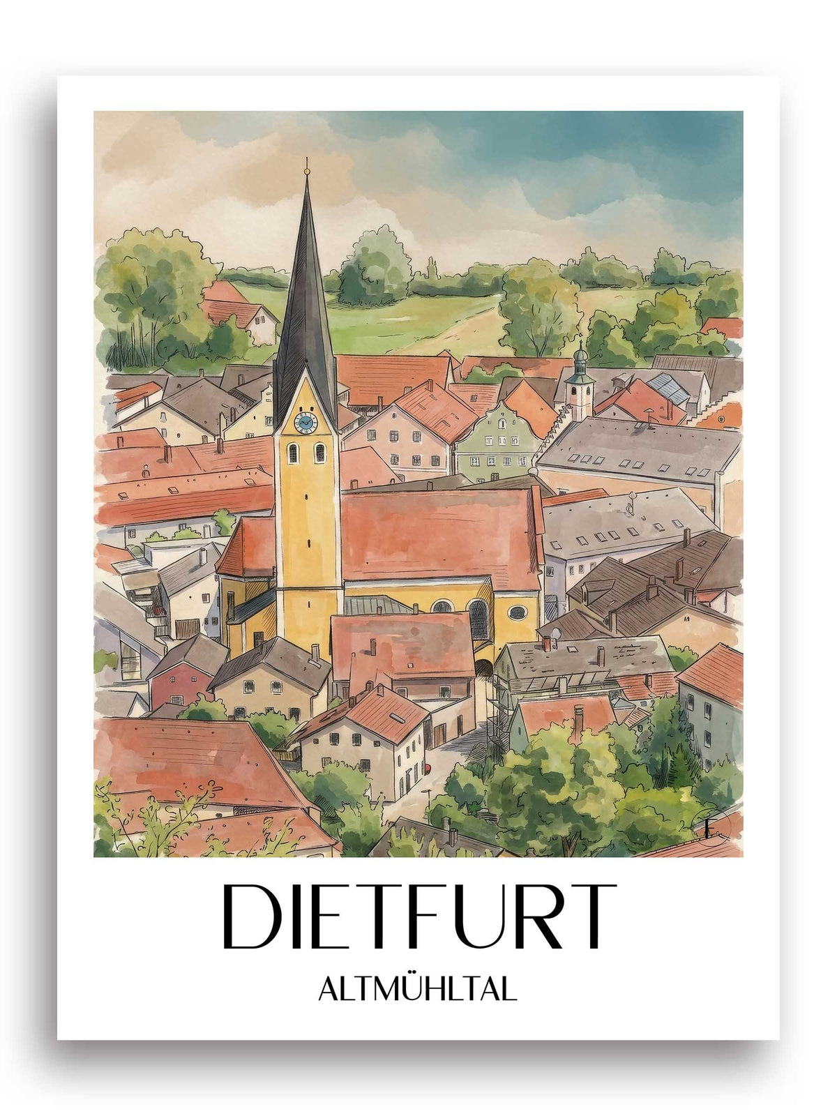 dietfurt--altmühltal-deutschland-poster-aquarell