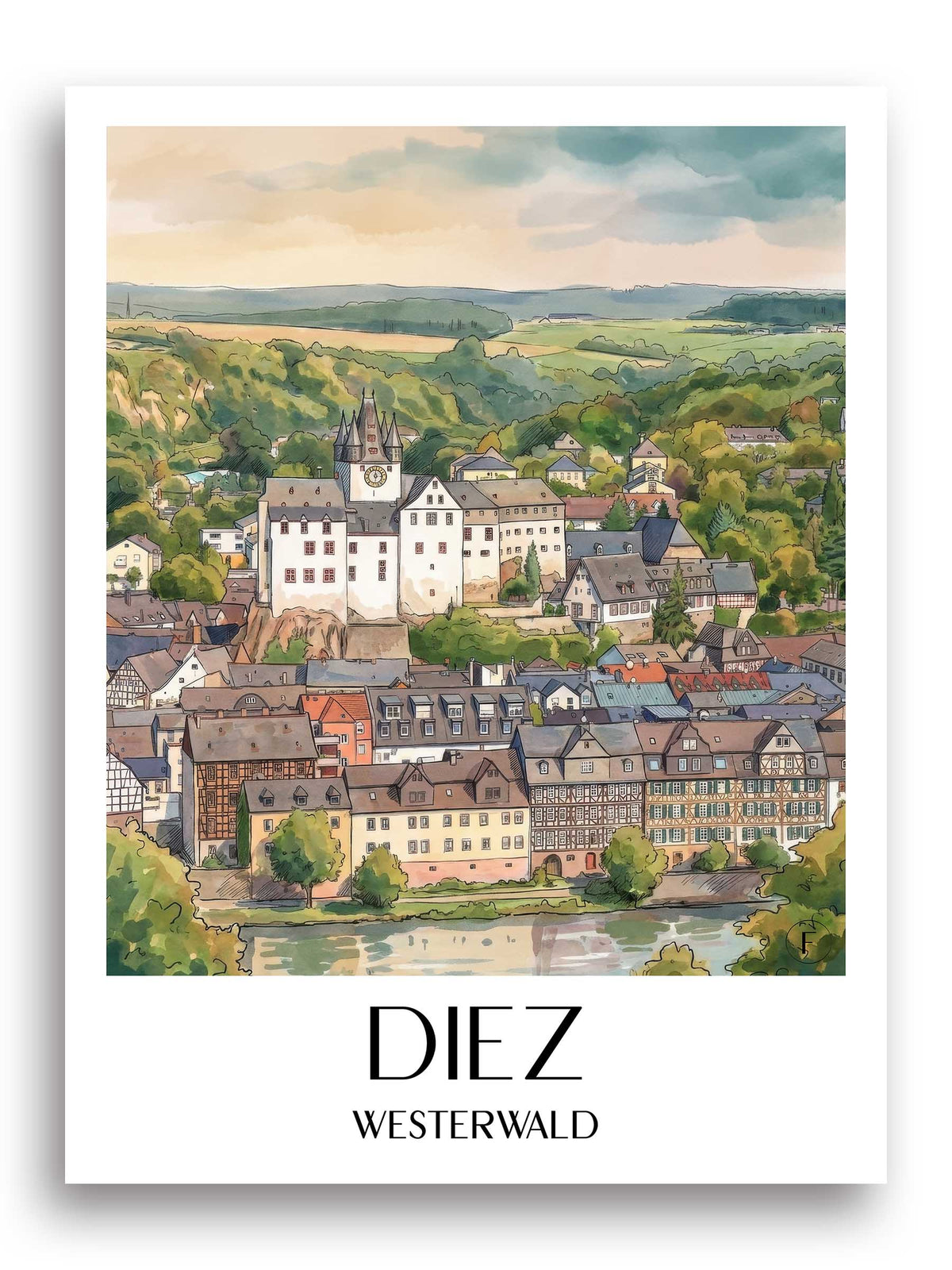 diez-westerwald-deutschland-poster-aquarell