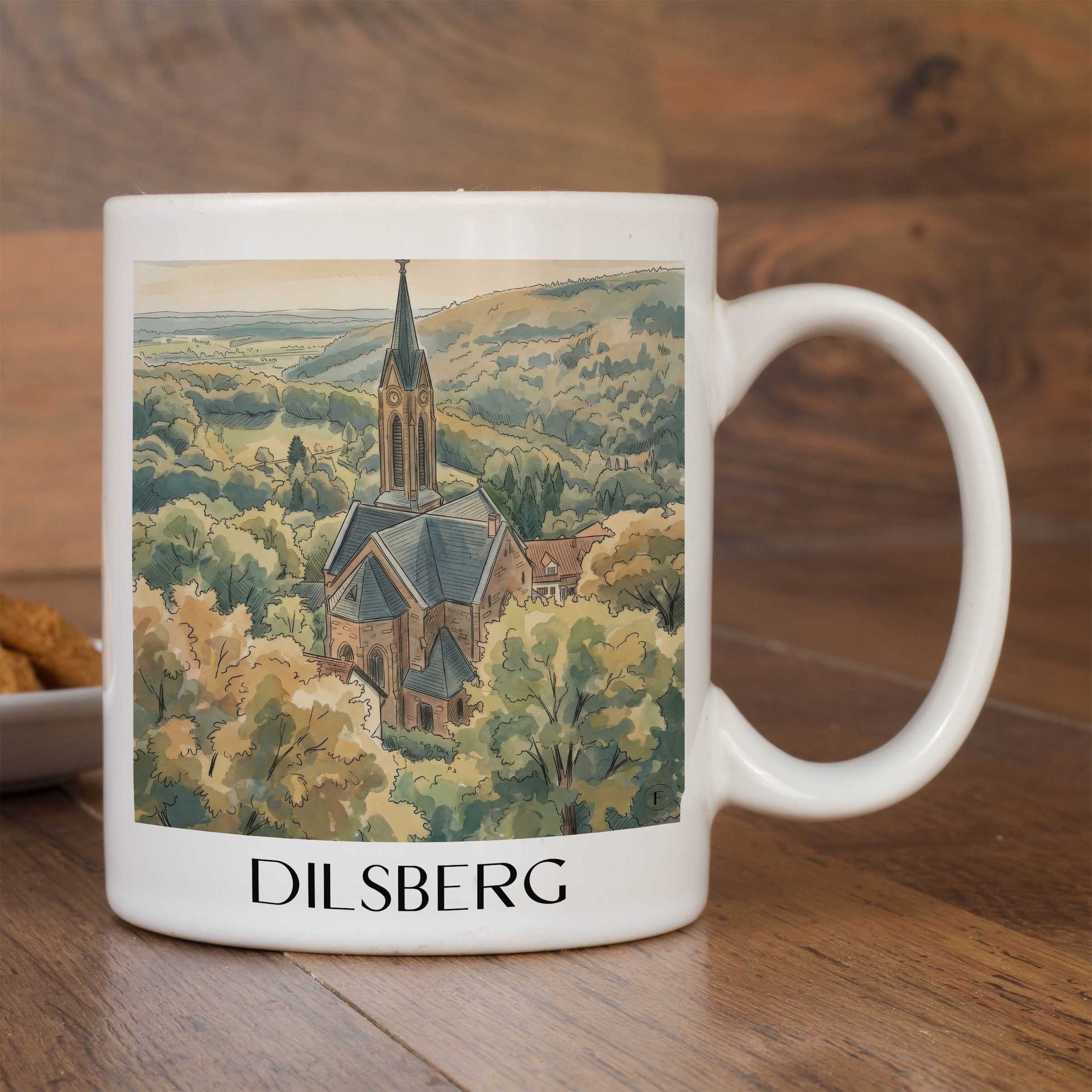 dilsberg-neckartal-deutschland-kaffeebecher-aquarell