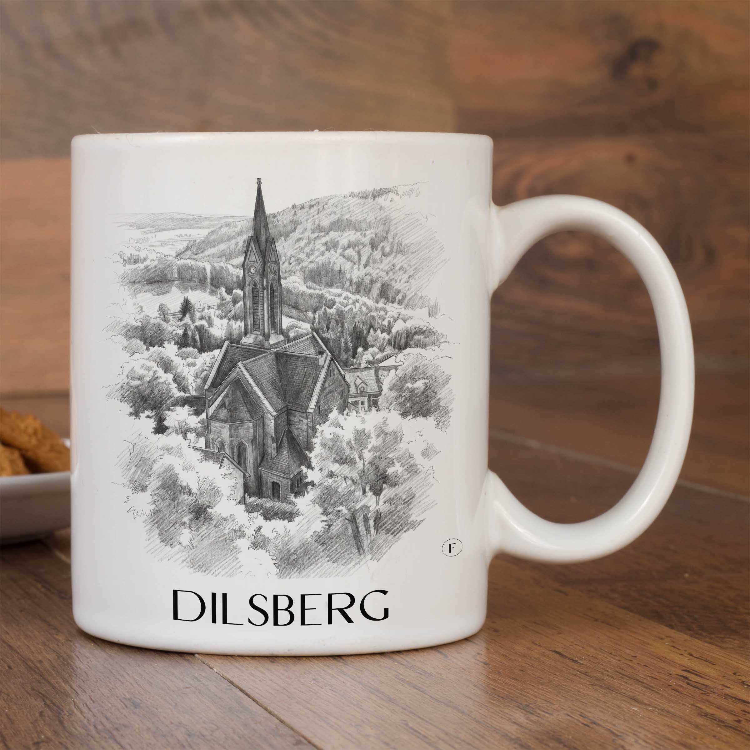 dilsberg-neckartal-deutschland-kaffeebecher-bleistift-zeichnung-drawing