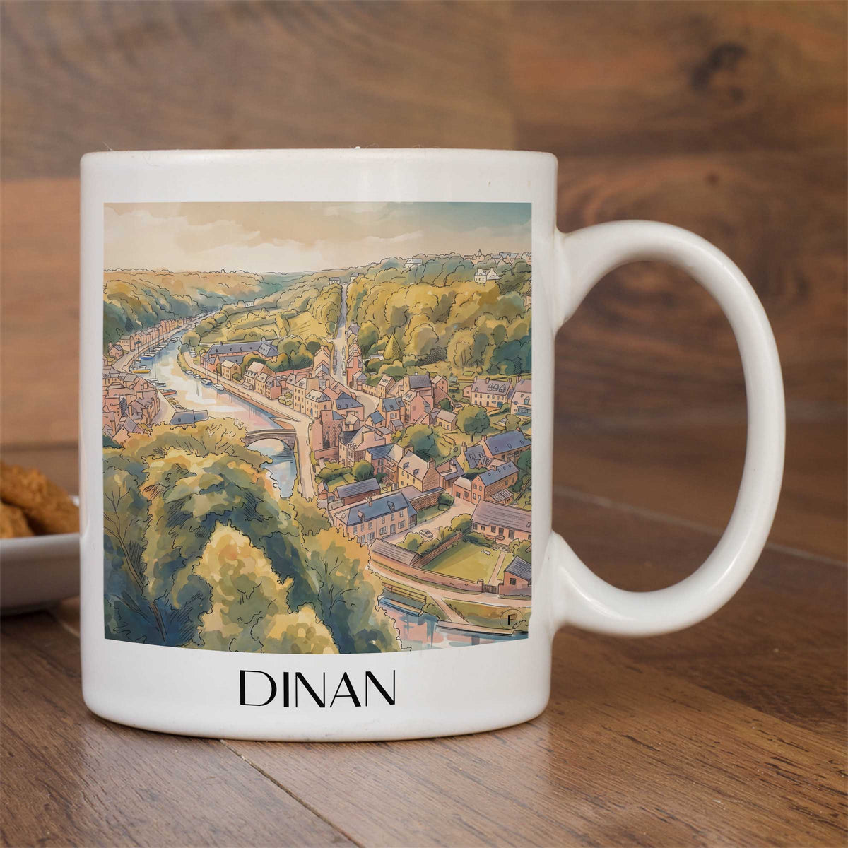 dinan-côte-d'émeraude-frankreich-kaffeebecher-aquarell