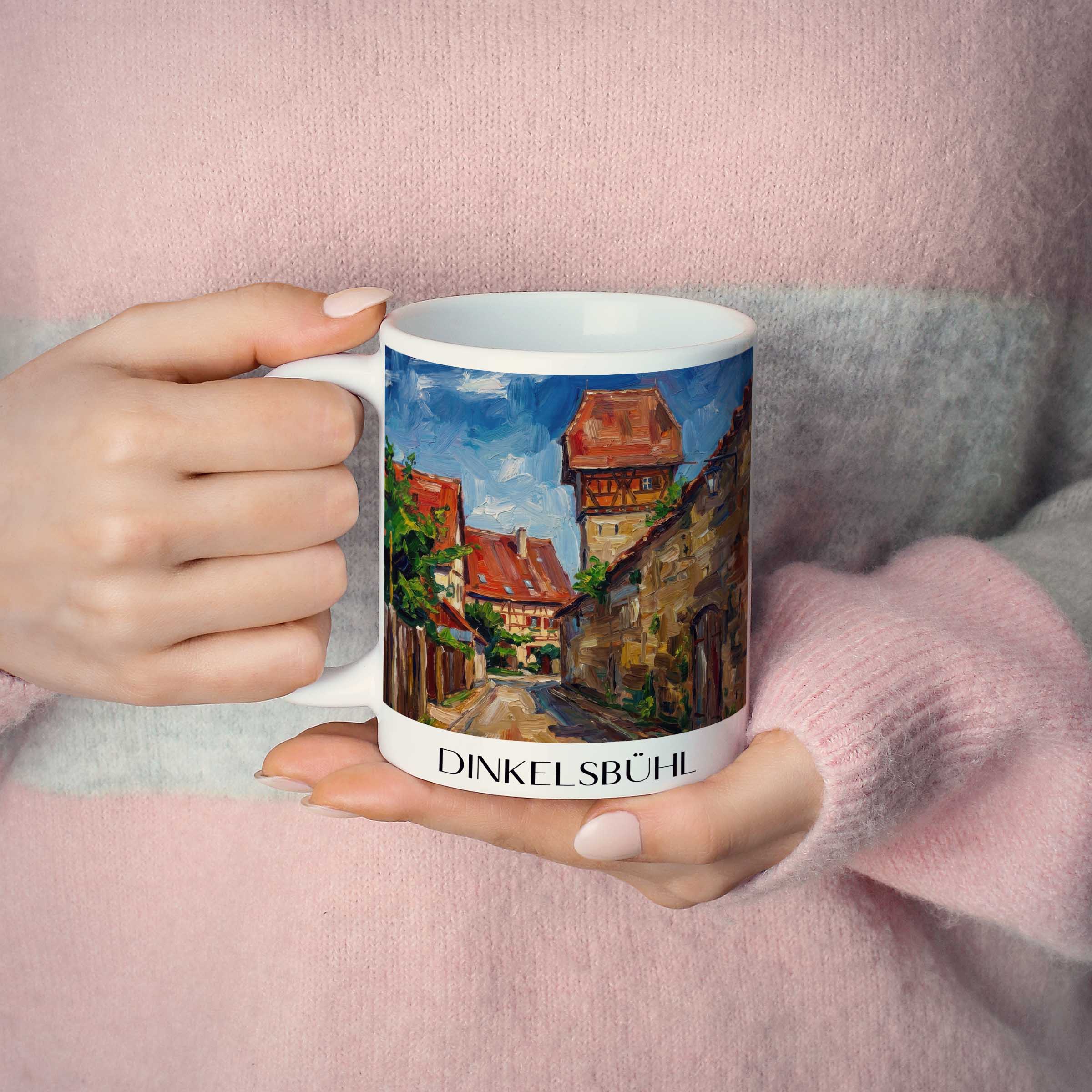 dinkelsbühl-mittelfranken-deutschland-kaffeebecher-oil-painting-oelgemaelde
