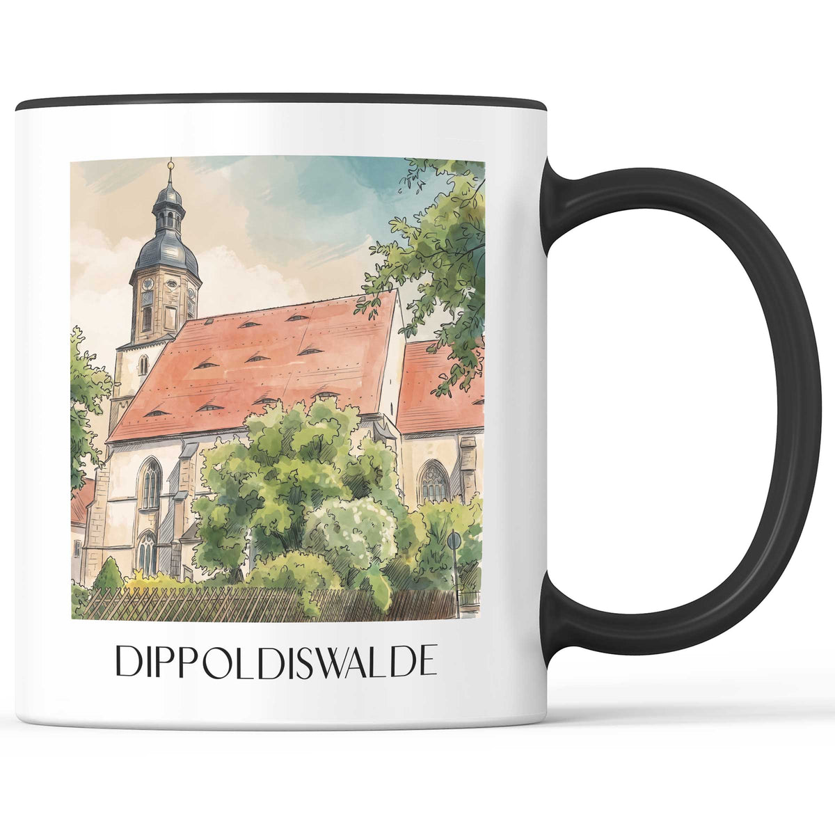 dippoldiswalde-osterzgebirge-deutschland-kaffeebecher-aquarell