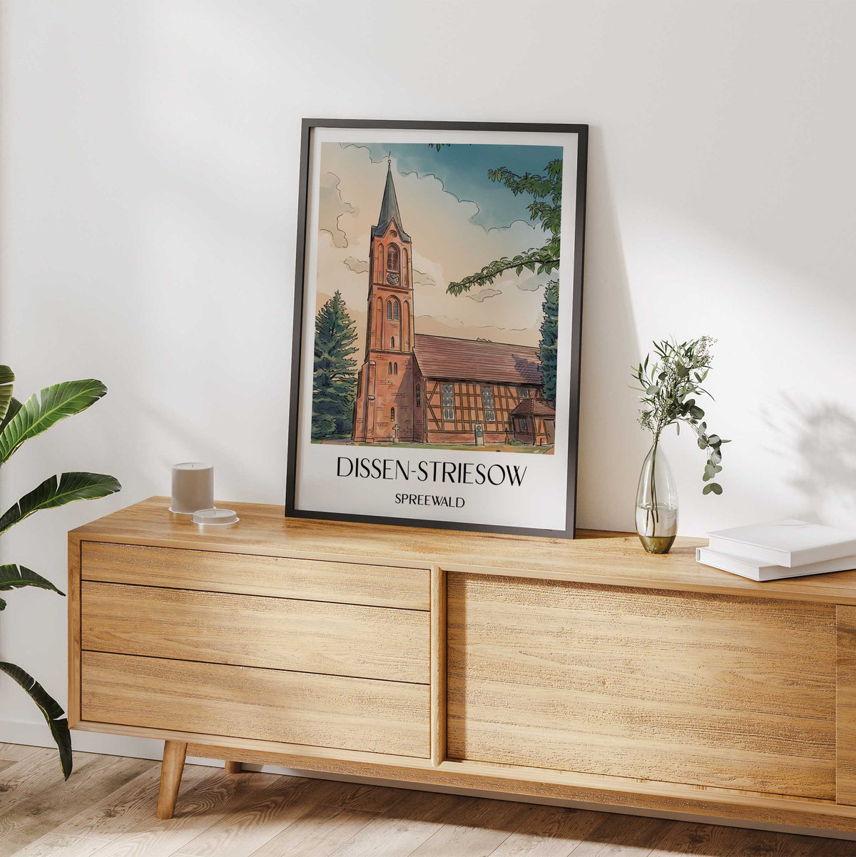 dissen-striesow-spreewald-deutschland-poster-aquarell