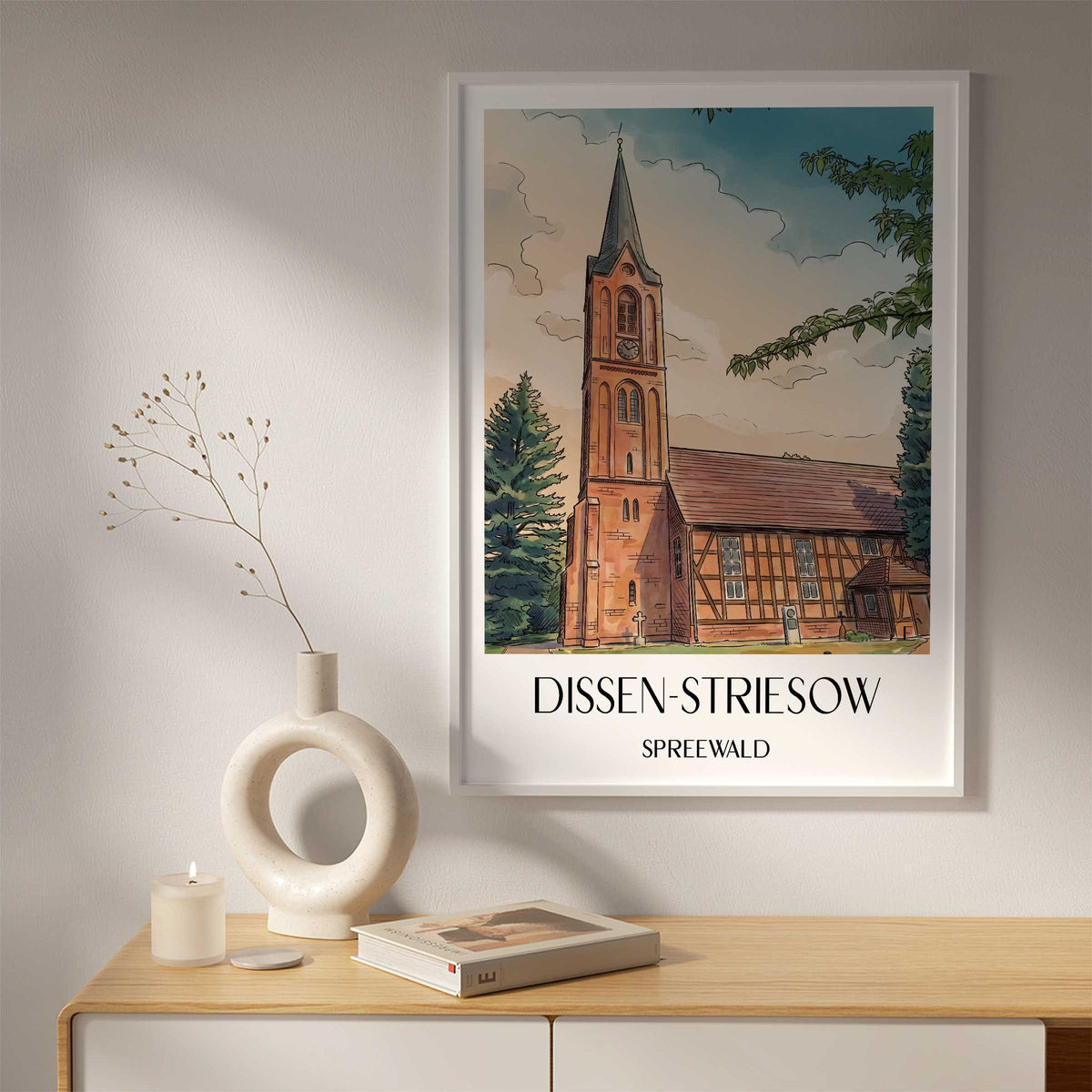 dissen-striesow-spreewald-deutschland-poster-aquarell
