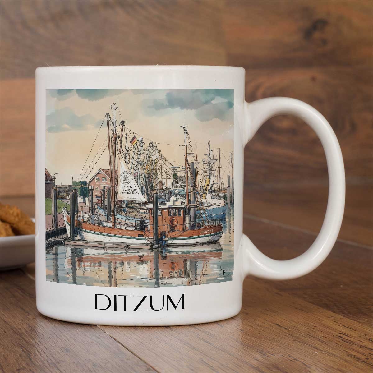 ditzum-ostfriesland-deutschland-kaffeebecher-aquarell
