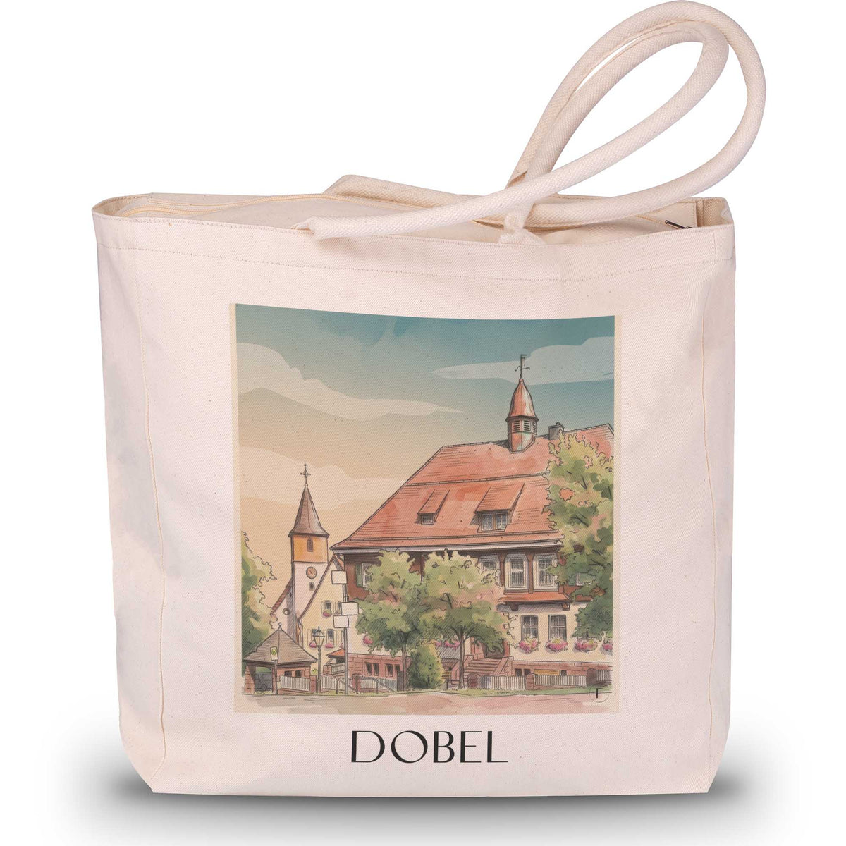 dobel-nordschwarzwald-deutschland-einkaufstasche-aquarell