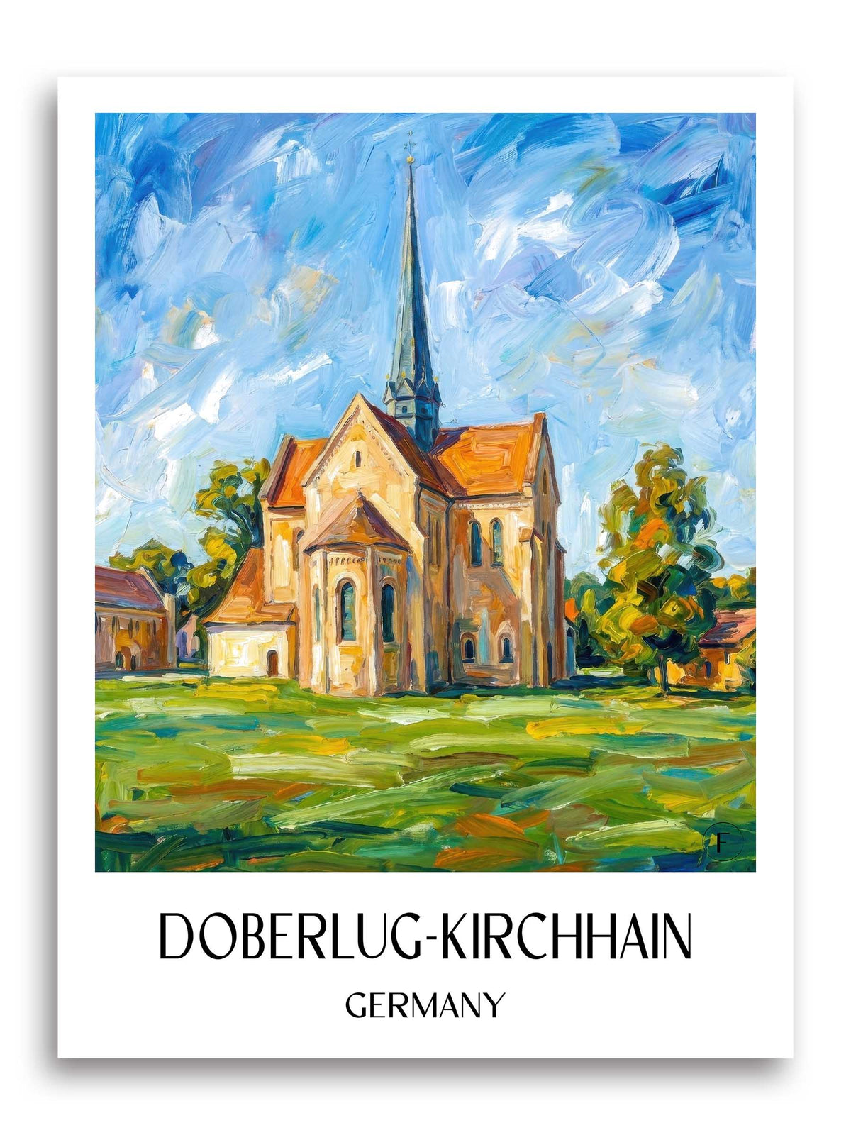 Doberlug-Kirchhain Poster - Brandenburg - Deutschland Kunstdruck - Ölgemälde von A4 bis A1 - favplace