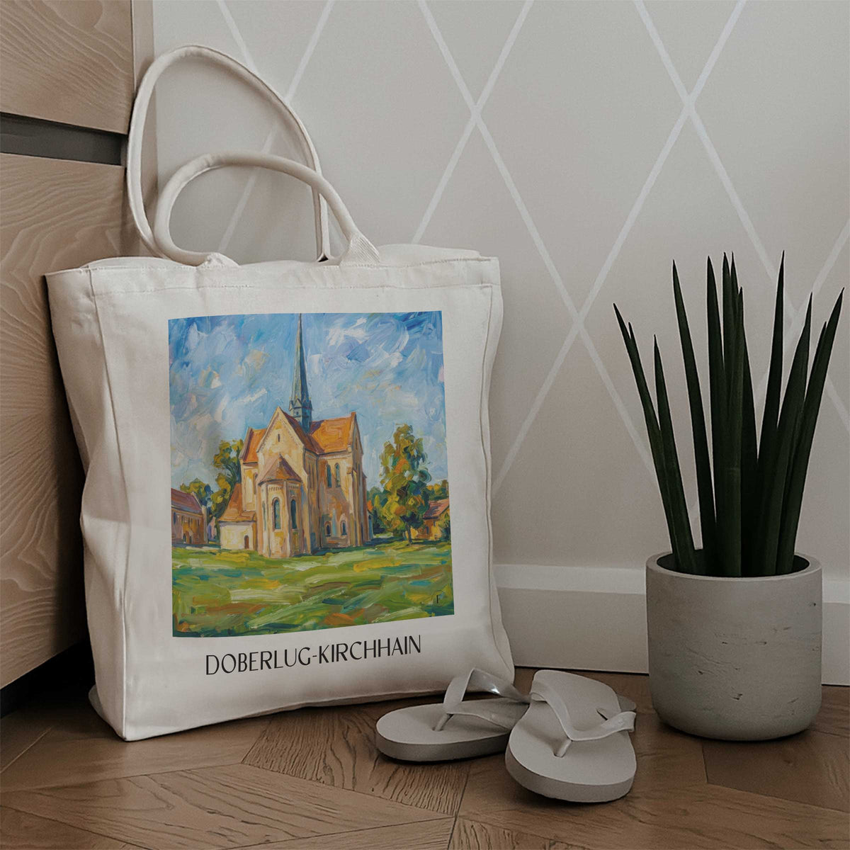 doberlug-kirchhain-brandenburg-deutschland-einkaufstasche-oil-painting-oelgemaelde