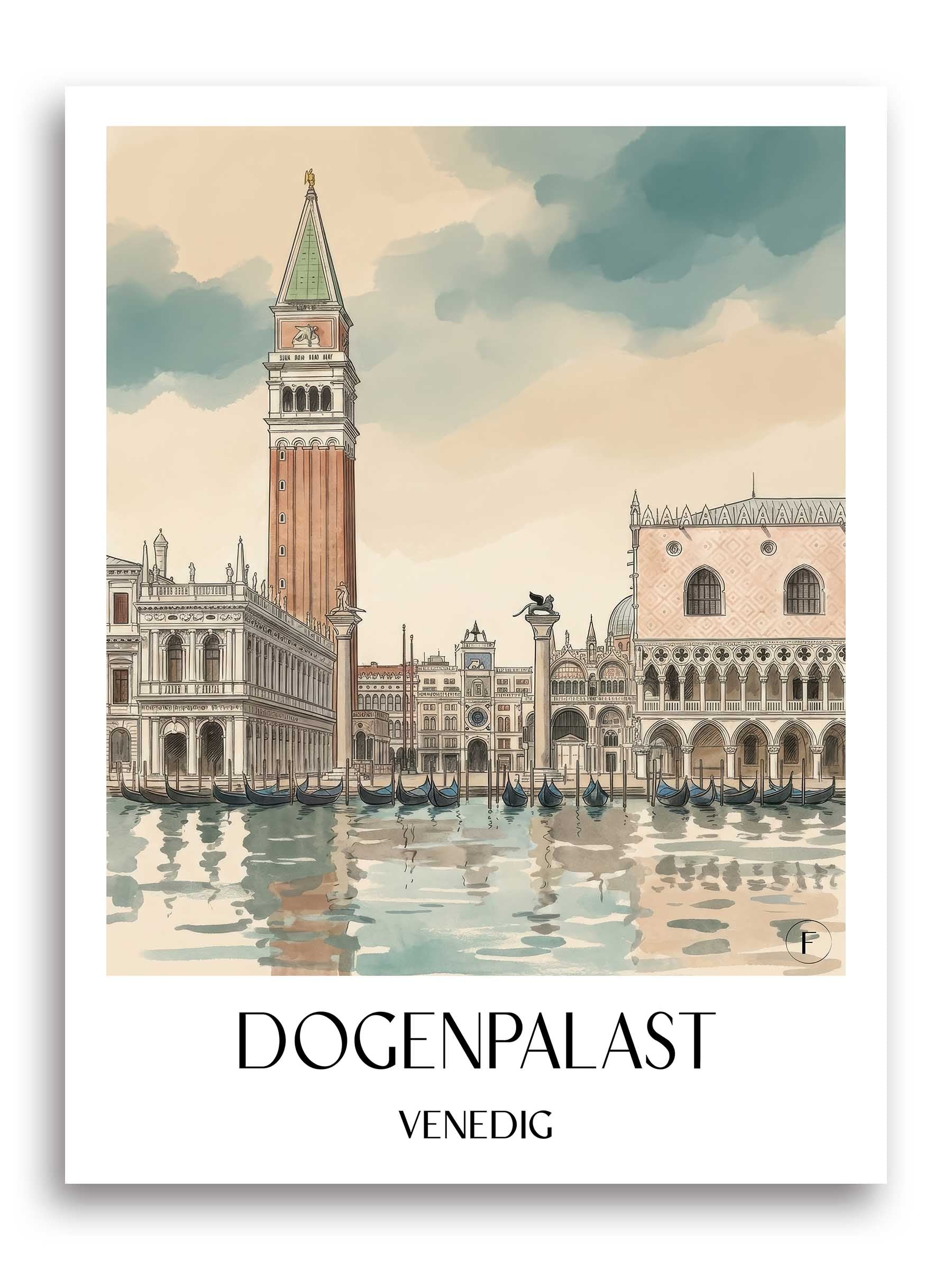 dogenpalast-venedig-italien-poster-aquarell