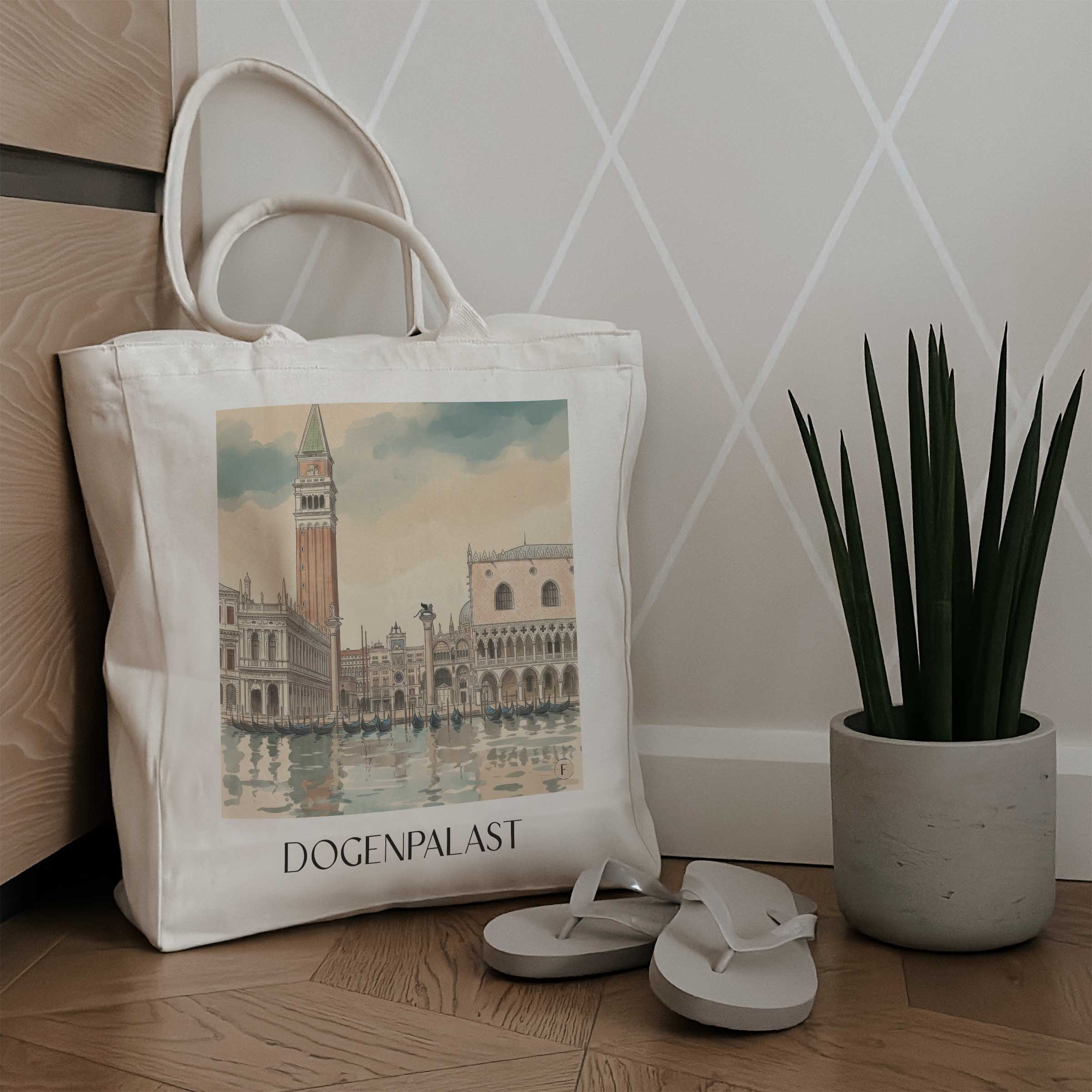 dogenpalast-venedig-italien-einkaufstasche-aquarell