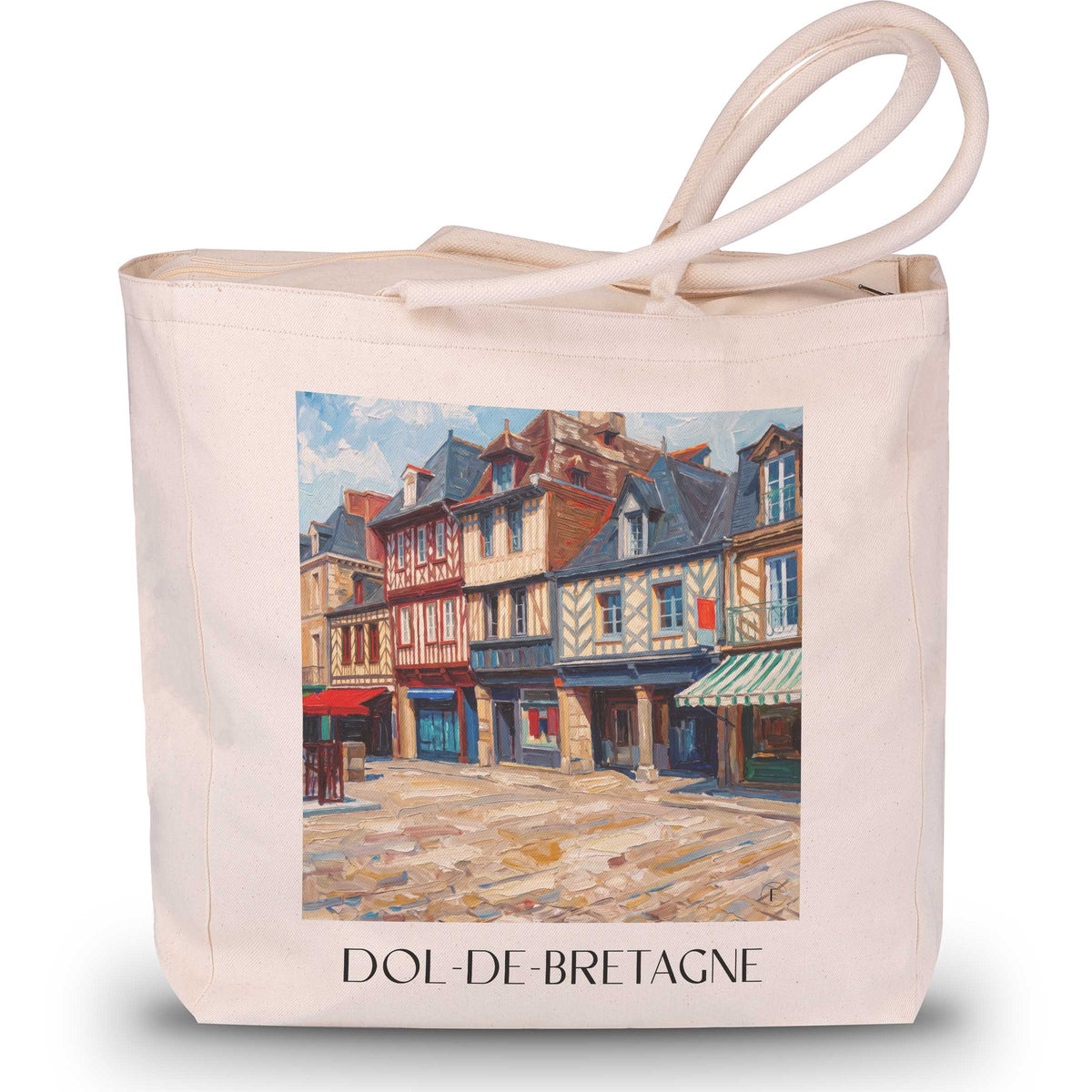dol-de-bretagne-ille-et-vilaine-frankreich-einkaufstasche-oil-painting-oelgemaelde