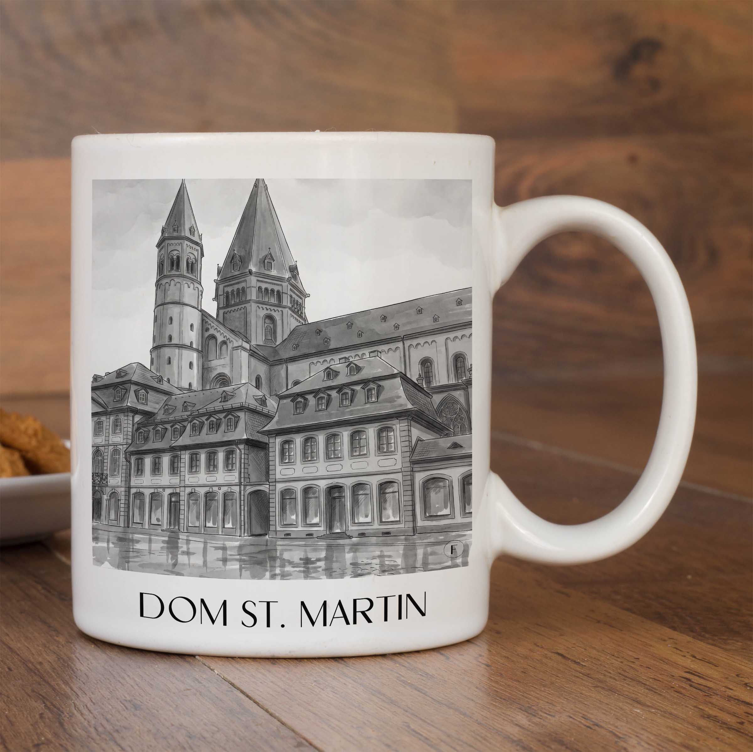 dom-st.-martin-mainz-deutschland-kaffeebecher-aquarell-schwarz-weiss