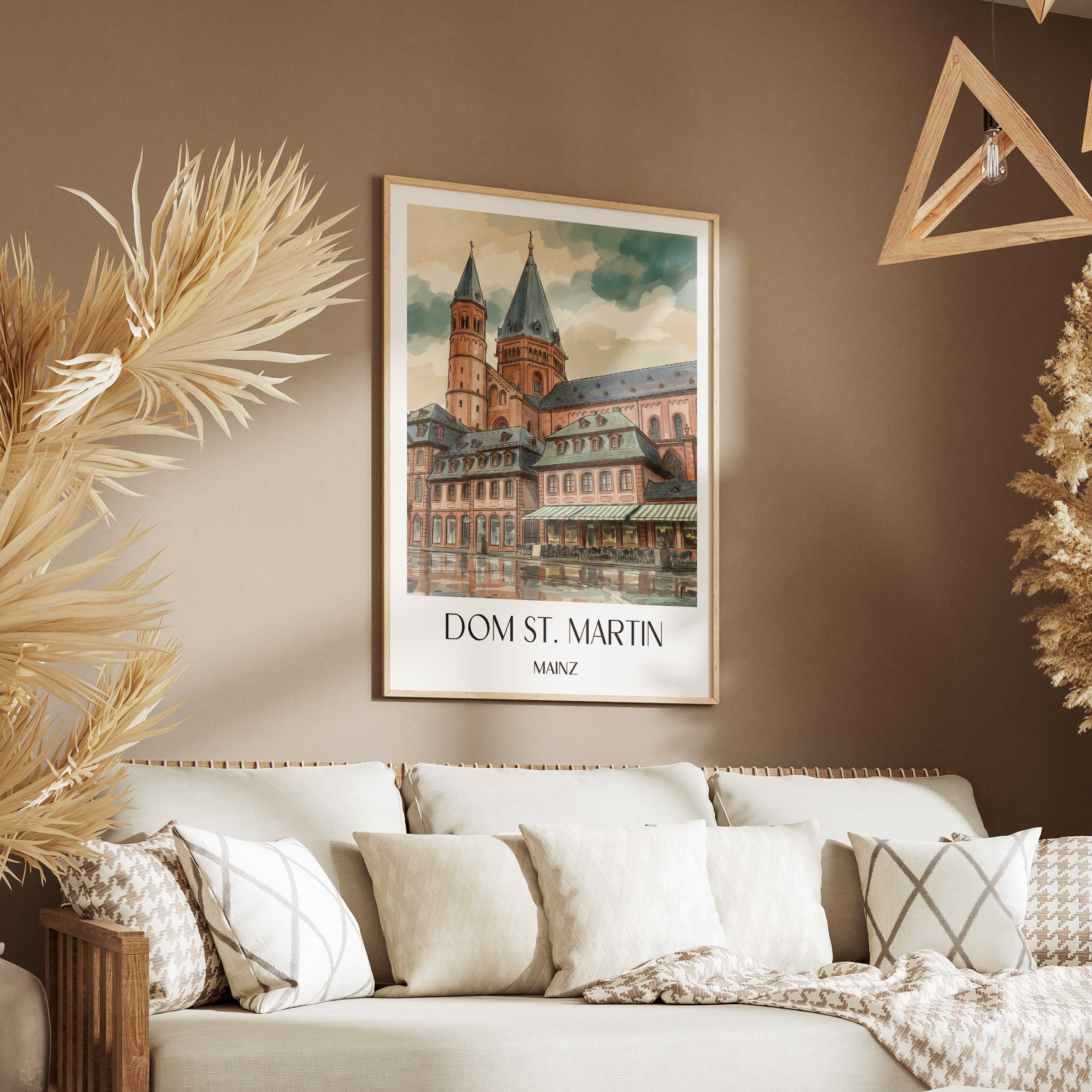 dom-st.-martin-mainz-deutschland-poster-aquarell