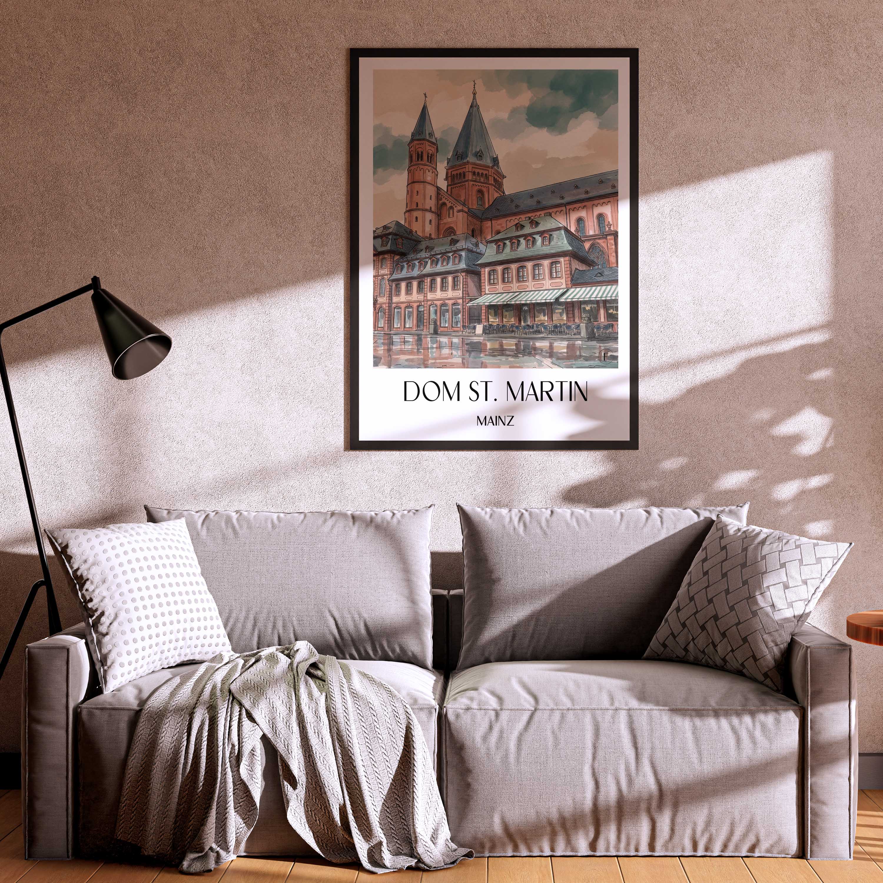 dom-st.-martin-mainz-deutschland-poster-aquarell