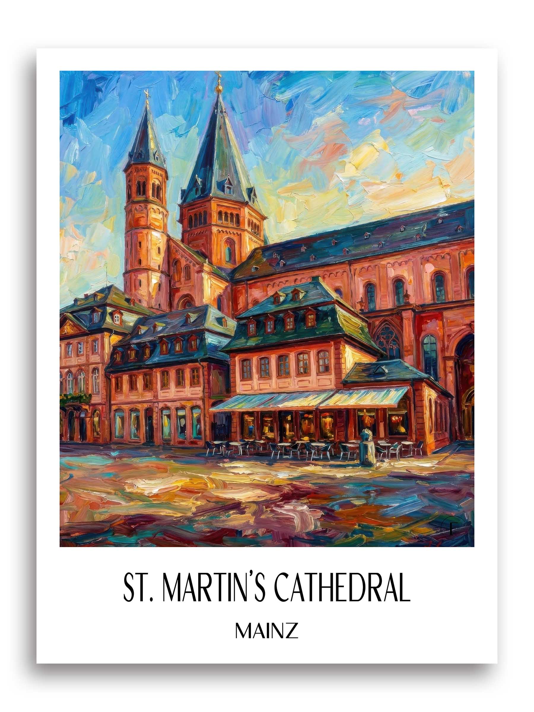 Dom St. Martin Poster - Mainz - Deutschland Kunstdruck - Ölgemälde von A4 bis A1 - favplace