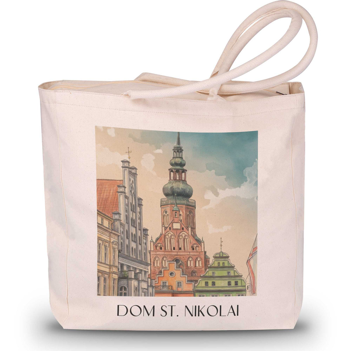 dom-st.-nikolai-greifswald-deutschland-einkaufstasche-aquarell