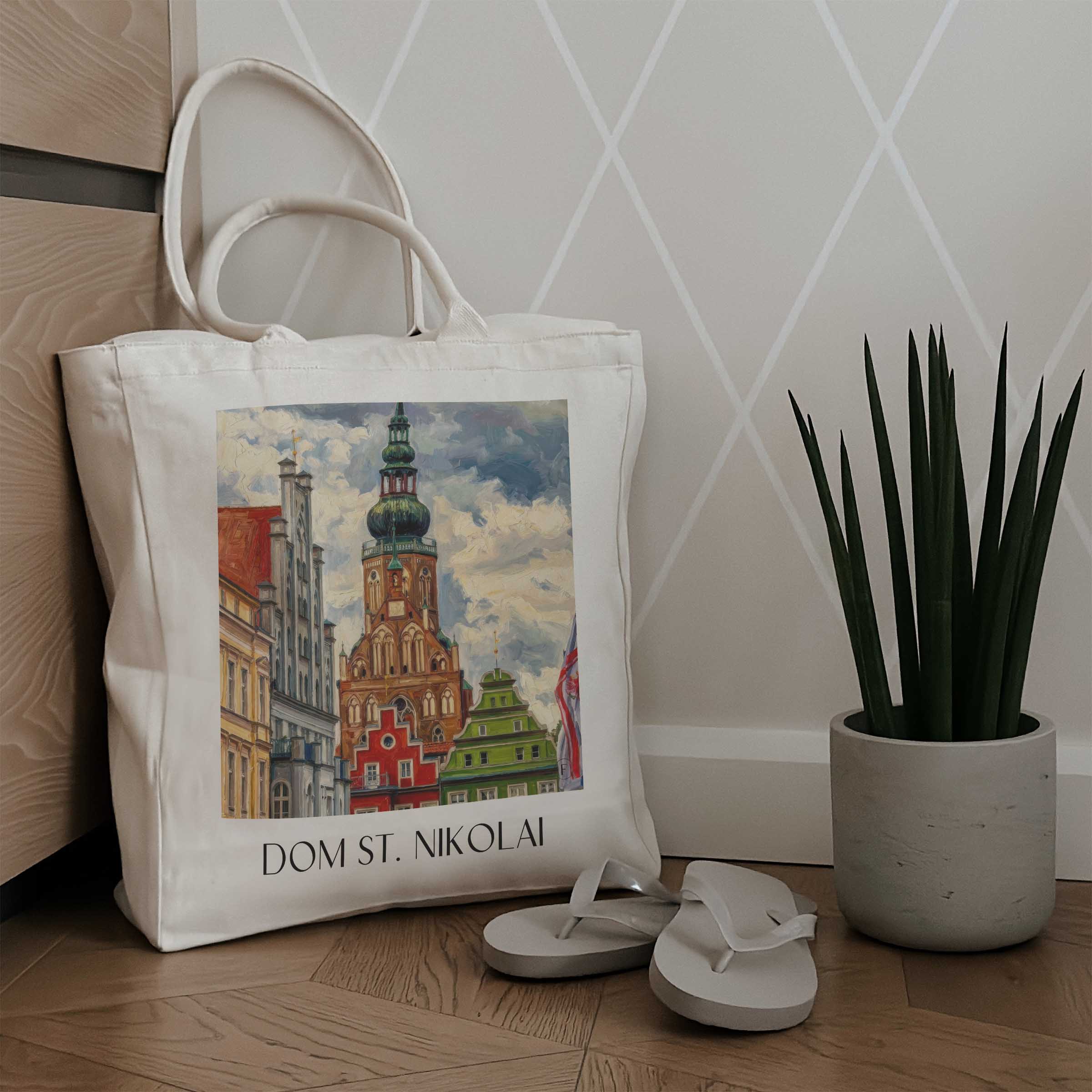 dom-st.-nikolai-greifswald-deutschland-einkaufstasche-oil-painting-oelgemaelde